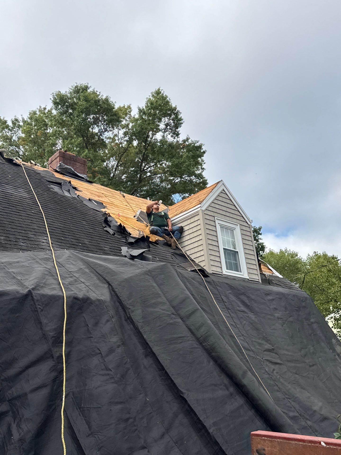 Front Roof Replacement & Roof Cleaning | Waltham, MA by Mighty Dog Roofing of Greater Middlesex County