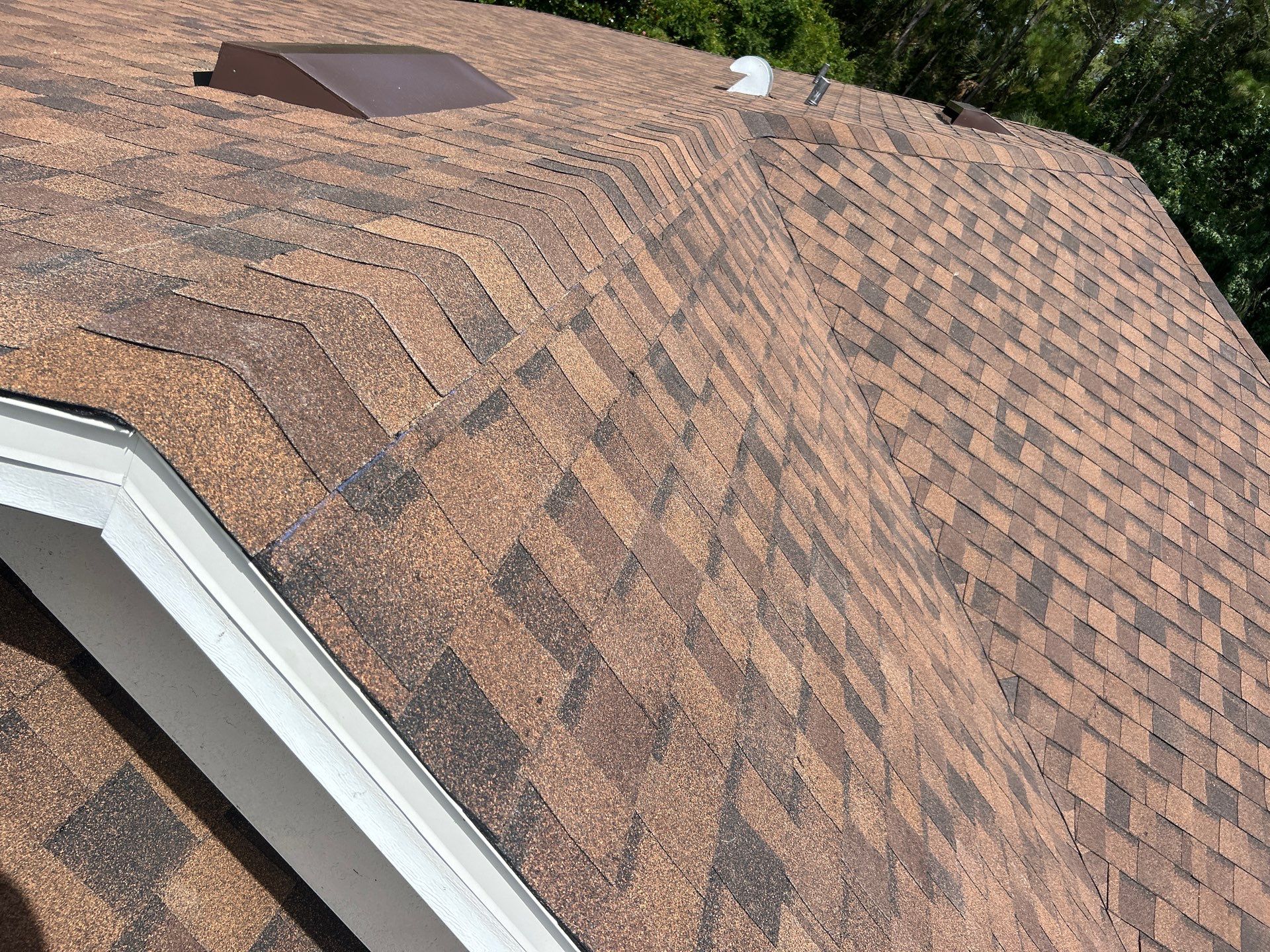 Complete Residential Roof Replacement in Port Orange Featuring Burnt Hickory Shingles by Pinnacle Roofing Group