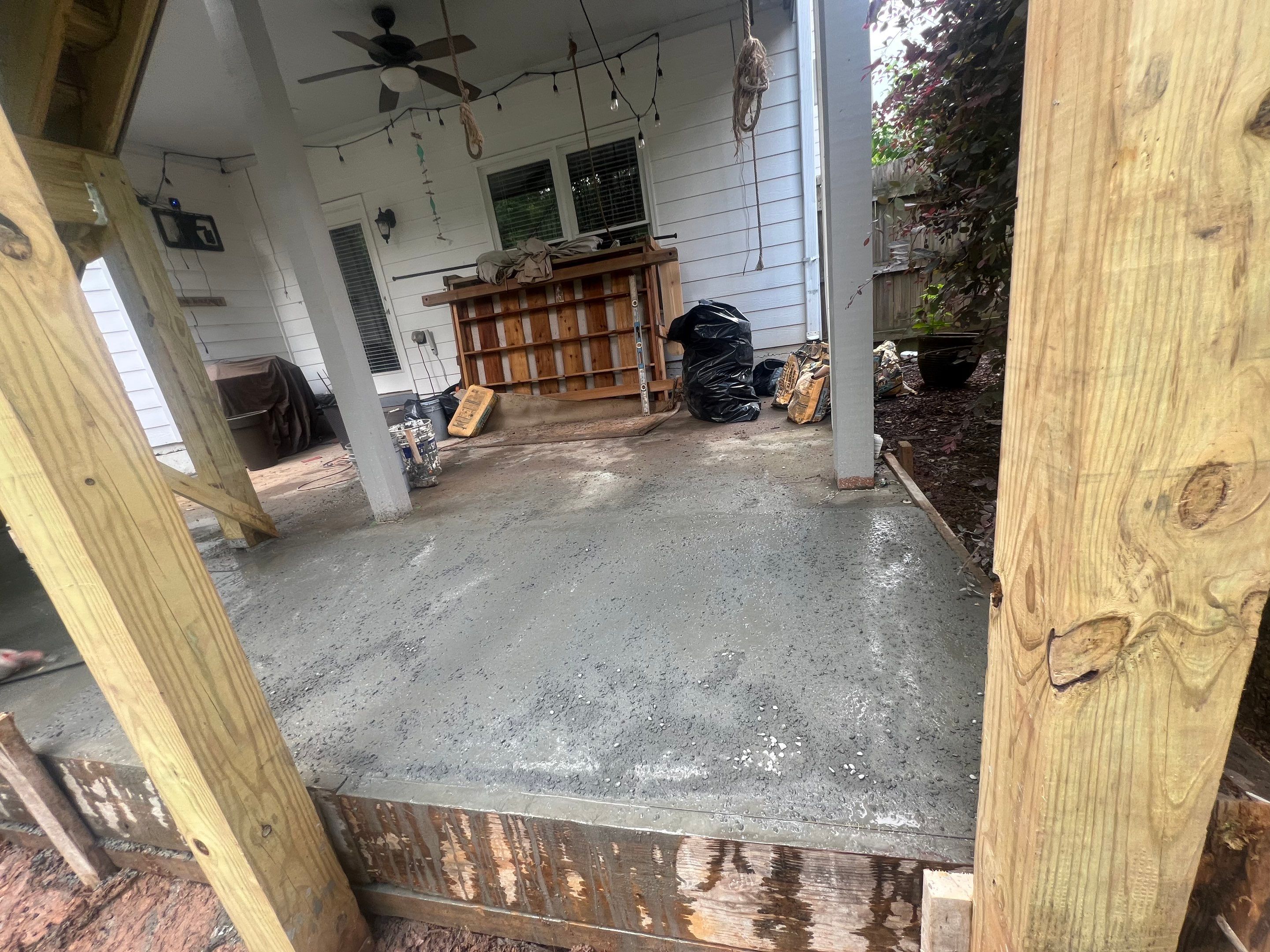 Elevated Composite Deck and Concrete Landing Installation in Kennesaw by Swift Home Renovations