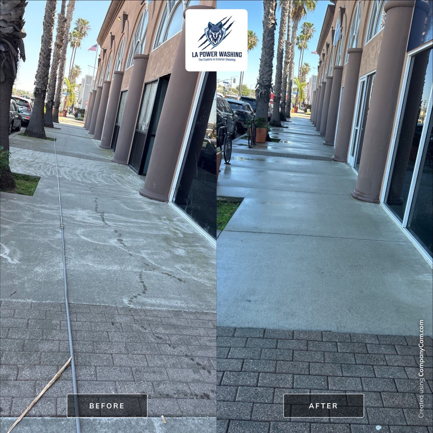 Commercial Sidewalk Pressure Washing In Naples, Long Beach, CA by La Power Washing Inc