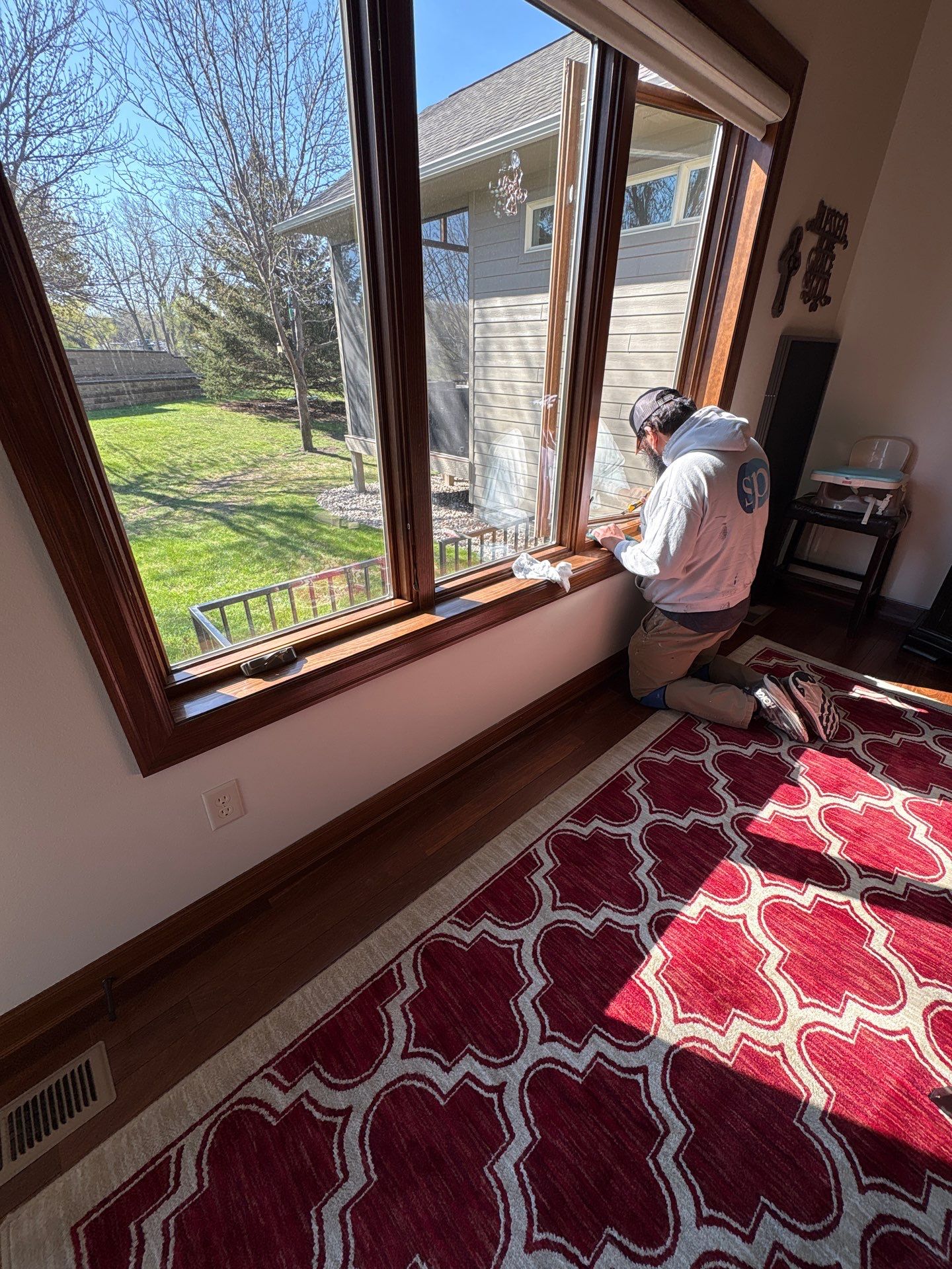 Interior Wood Window Trim and Door Frame Finishing in Sioux Falls by Select Painting, Coatings & Garage Cabinets