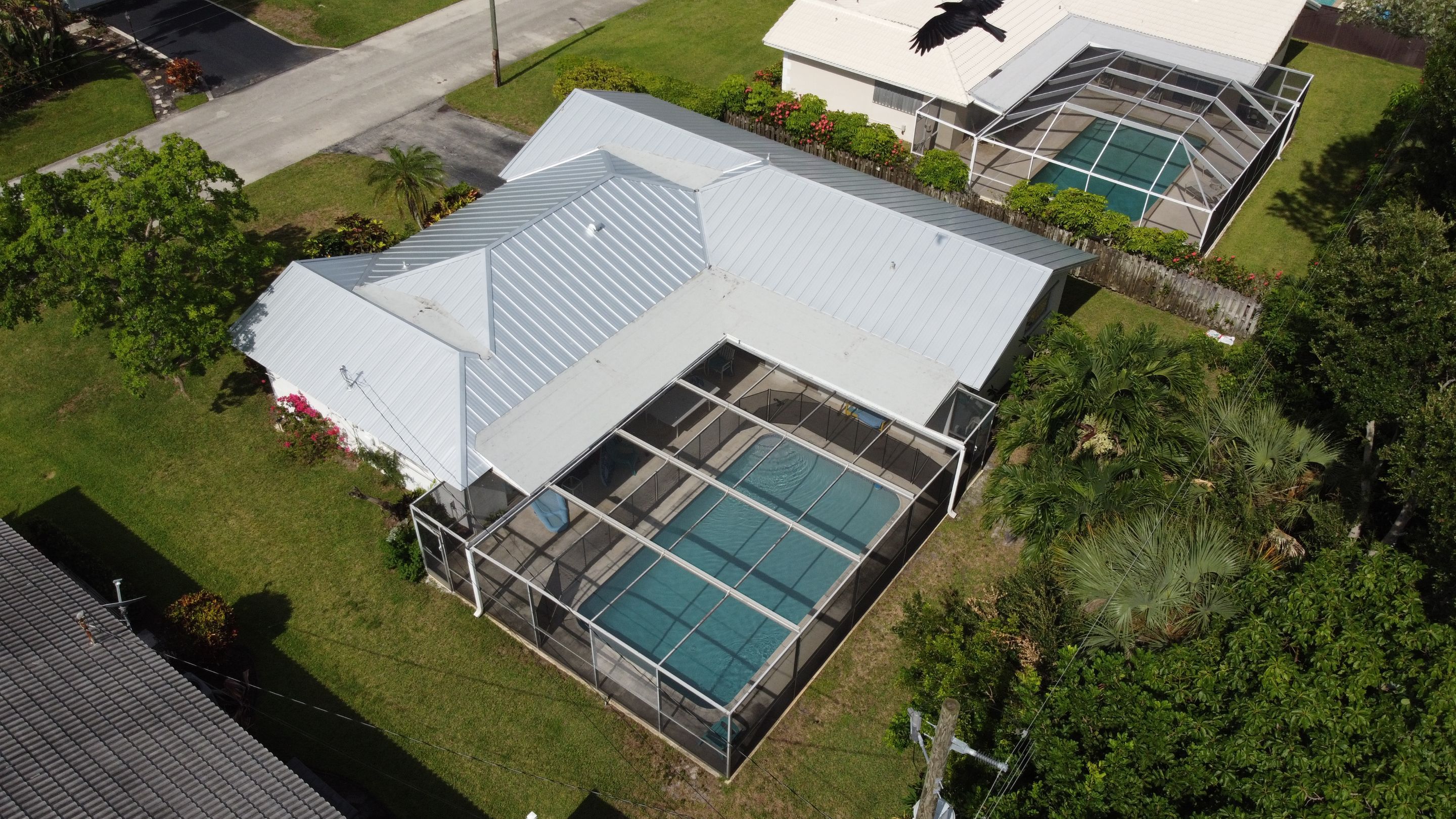 Residential Roofing Installation using 1" Nail strip metal roof by BLUES BROTHERS ROOFING