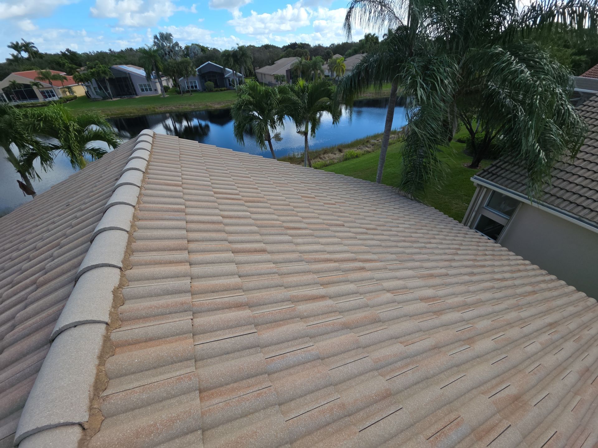 Full Concrete S-Tile Roof Replacement and Deck Repair in Wellington by Aastro Roofing