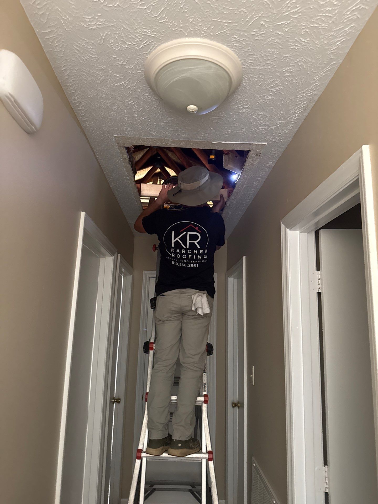 Roof Trusses Replaced- New Roof Installation by Karcher Roofing & Construction