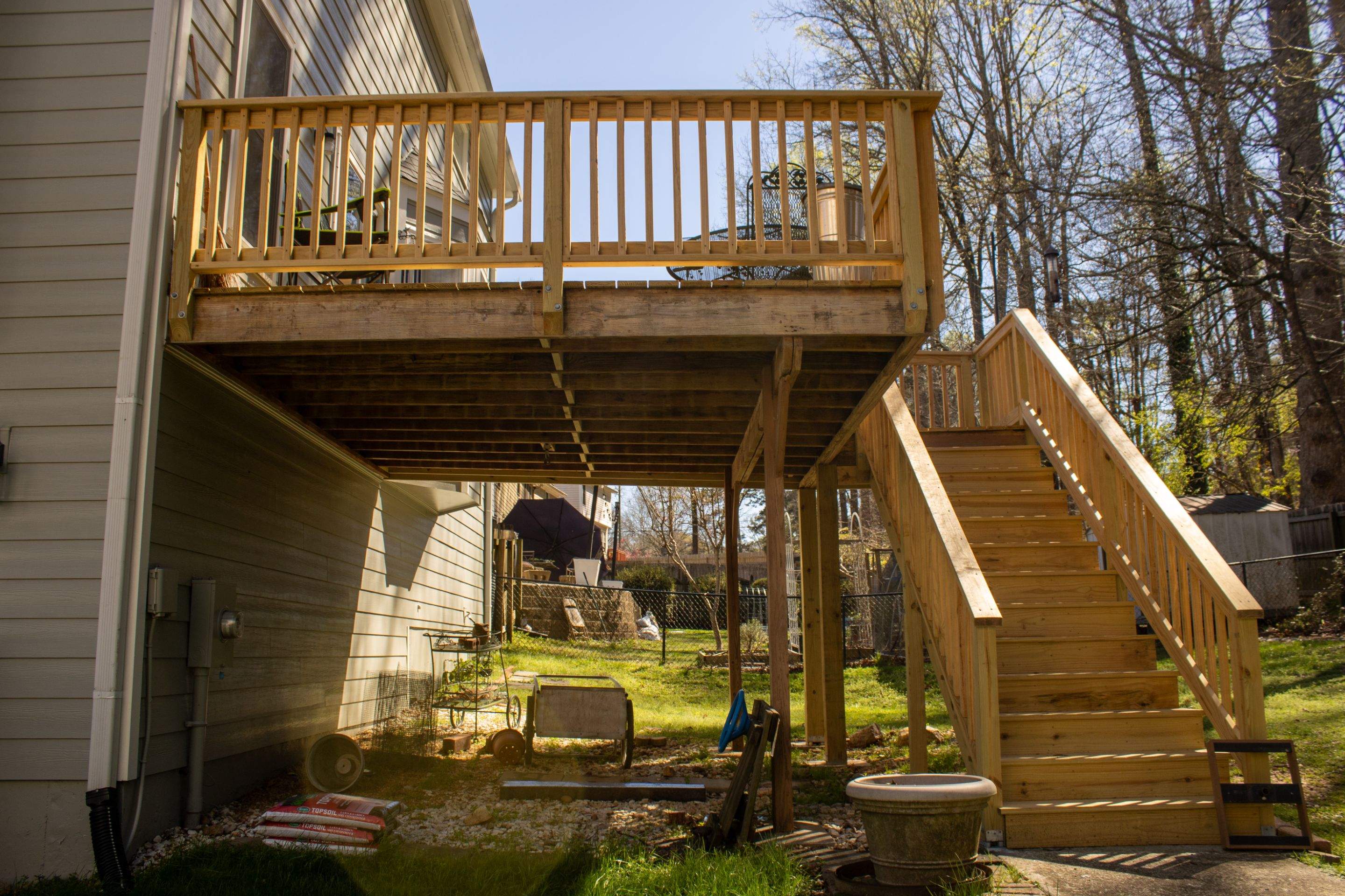 James Hardie Siding Replacement and Pressure Treated Pine Deck Resurface  by Nelson Exteriors 