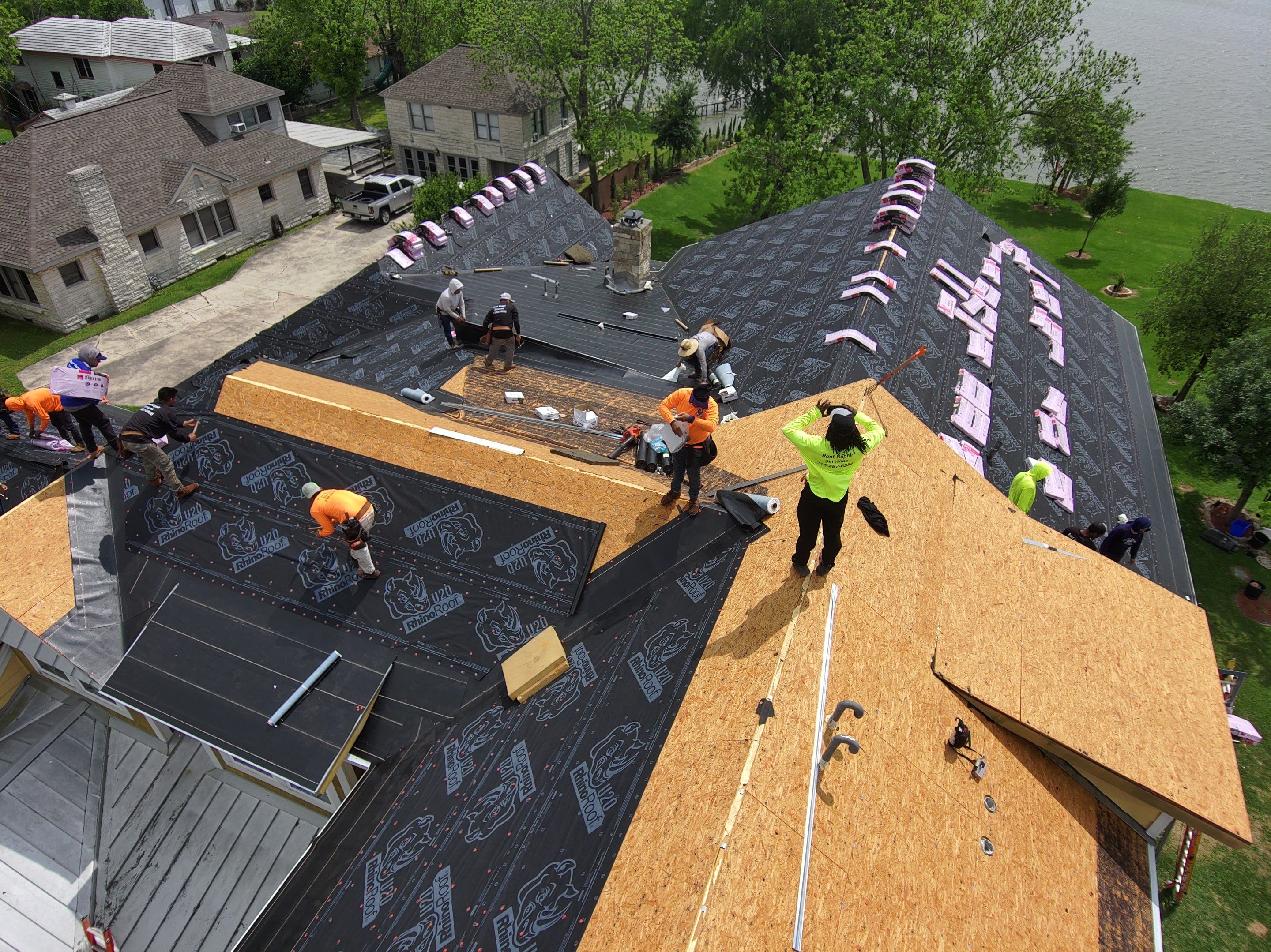 Residential Roofing Installation using Owen's Corning Duration (Lifetime) Shingles by Roof Repair Company