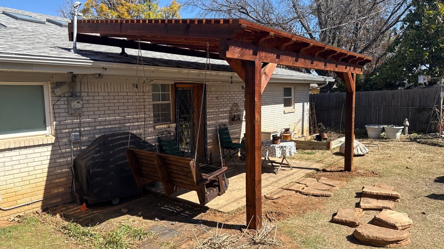 skylight and pergola installation in Oklahoma City by McCann's Roofing and Construction