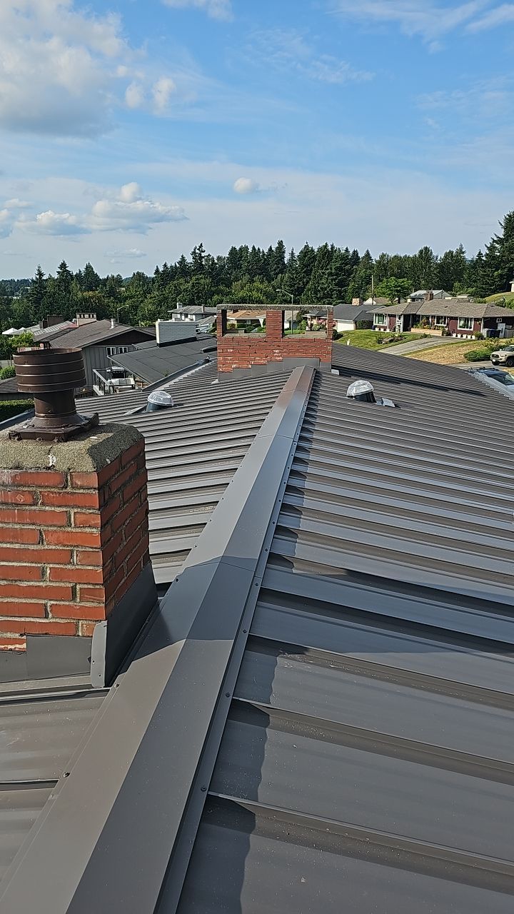Low Slope Shingles to Metal with Built in Gutters by Roof Smart