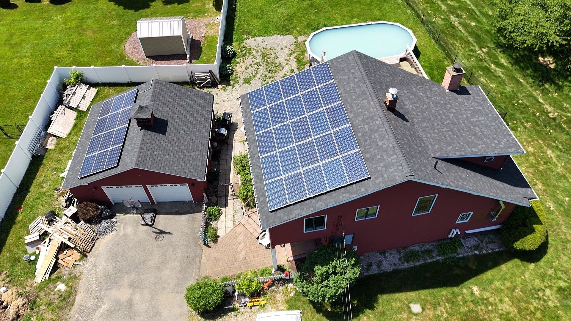 Solar Removal, Reinstall & Full Roof Replacement in Wilbraham, MA – Owens Corning Duration, Onyx Black by JOHNNYS PRO