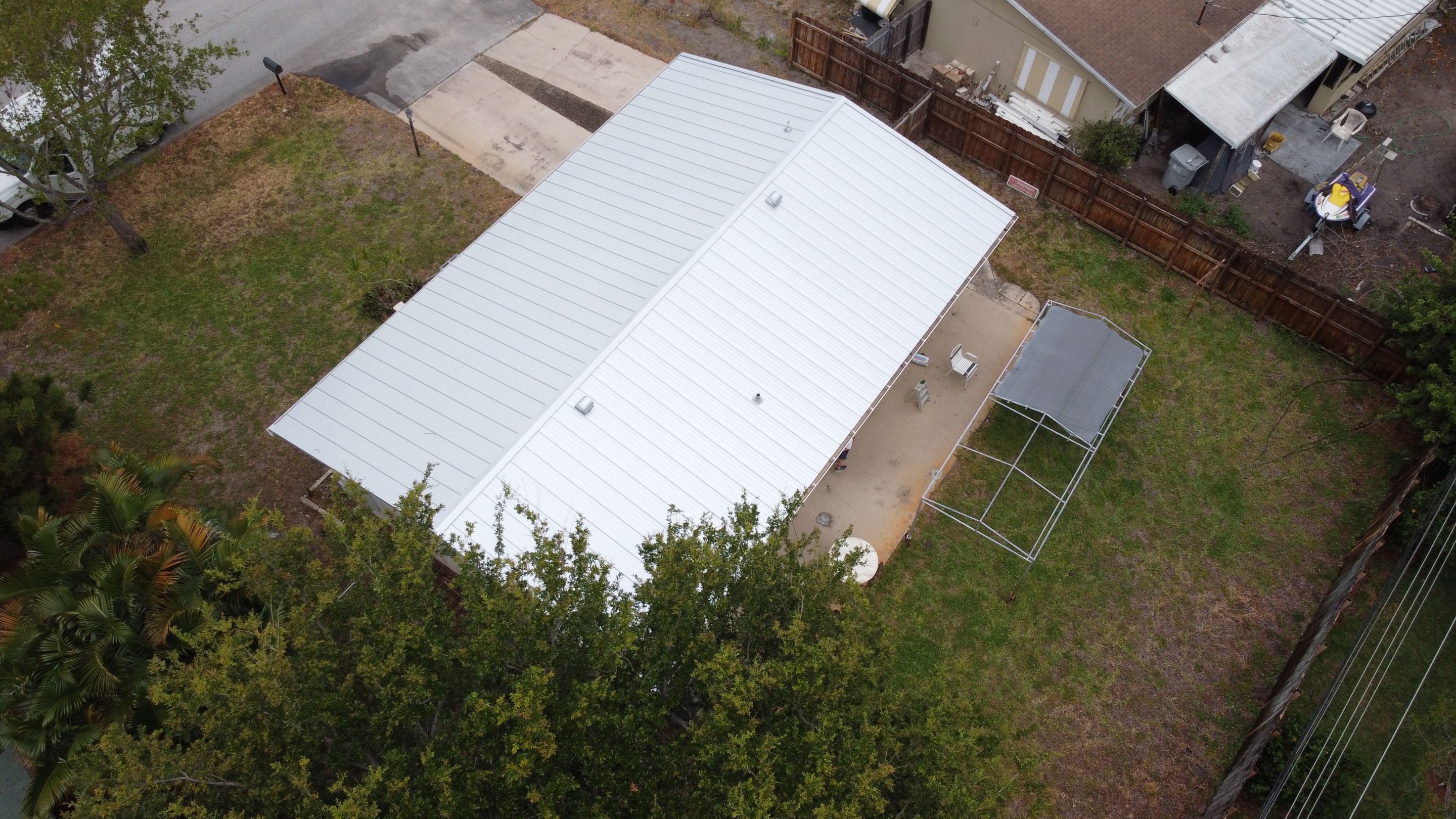 Residential Roofing Installation using 1" Nail strip metal roof by BLUES BROTHERS ROOFING