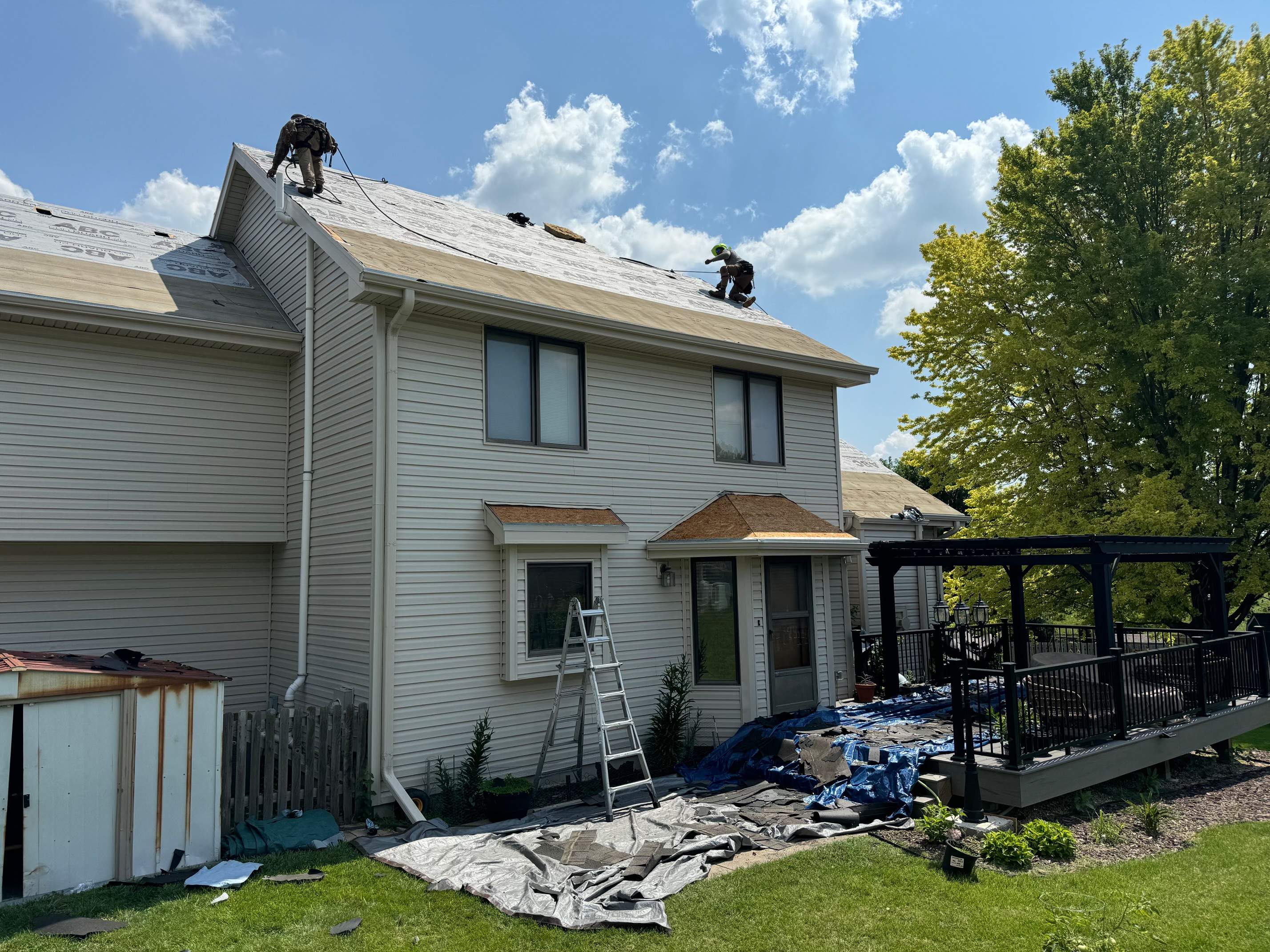 Residential Roofing Installation using IKO Nordic Glacier Impact Resistant Class 4 by Lightning Exteriors