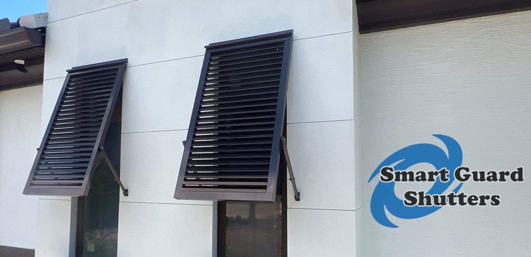 Decorative Bahamas in Grey Brown by Smart Guard Shutters