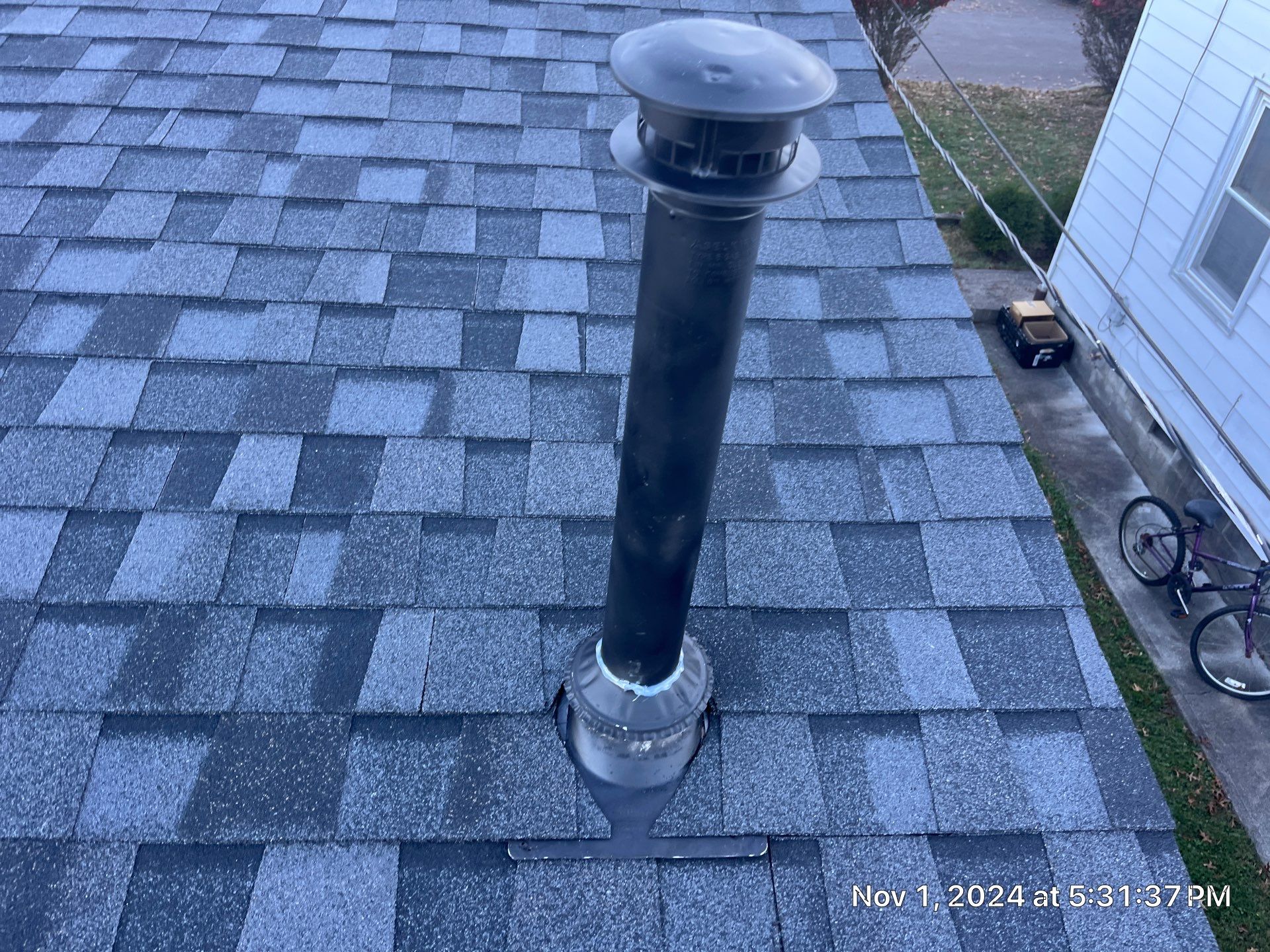 Residential Roofing Installation using Certainteed Landmark Pro Shingles blue by Fahey Roofing + Contracting