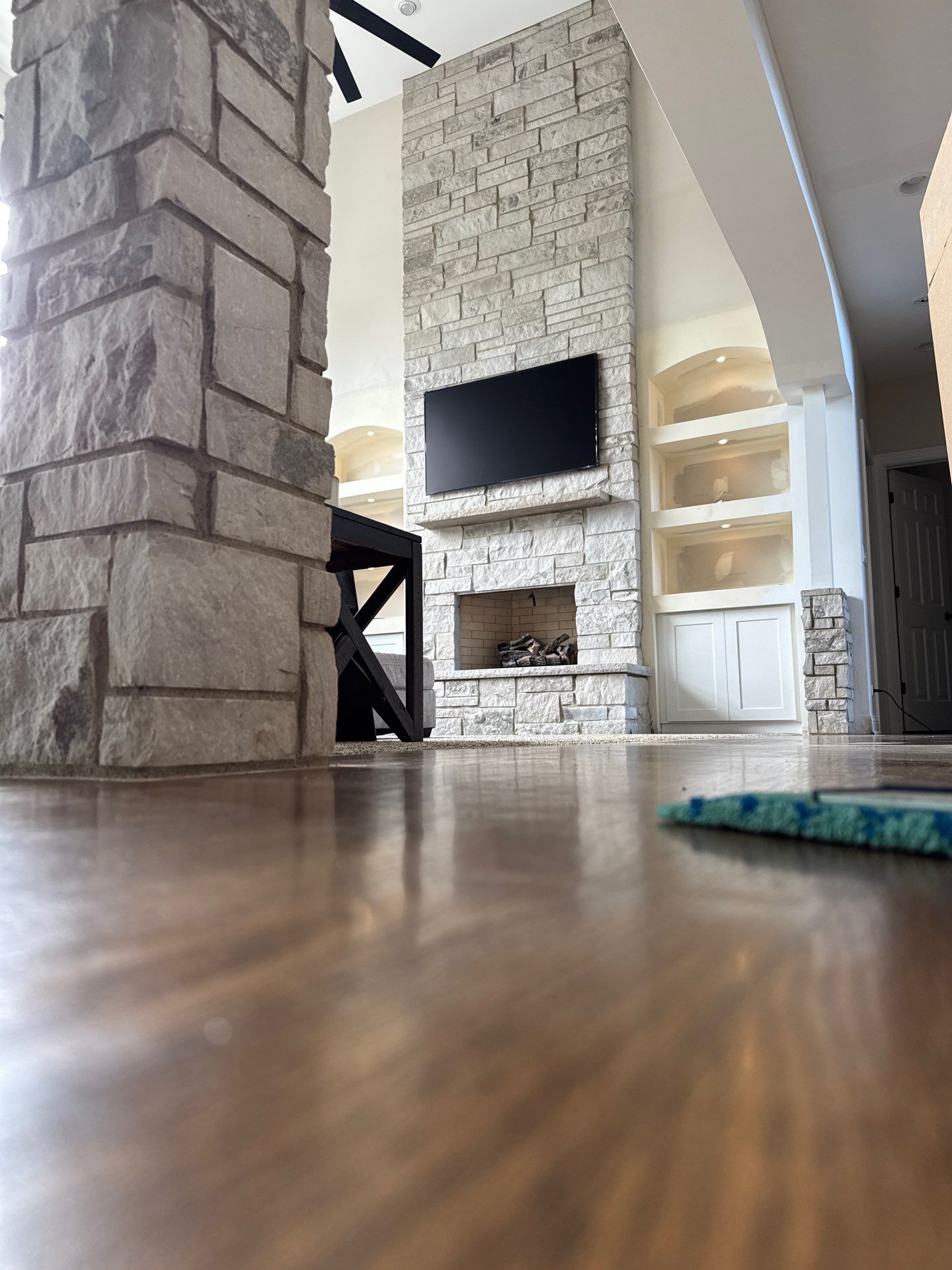 Firebox Rebuild & Stone Veneer Facing by Leonard and Sons Building Services, Inc.