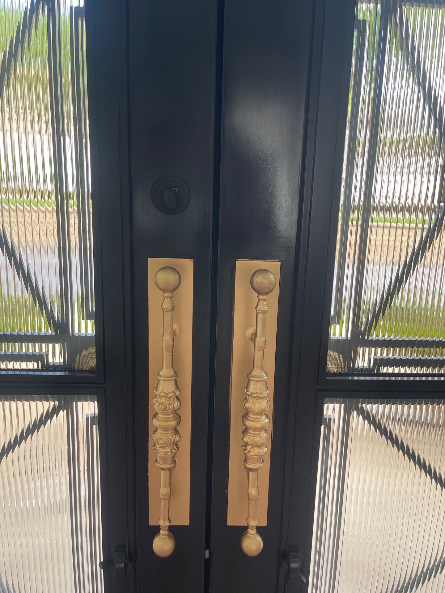 Modern Matte Black Front Door Installation in Dallas by Solara Custom Living
