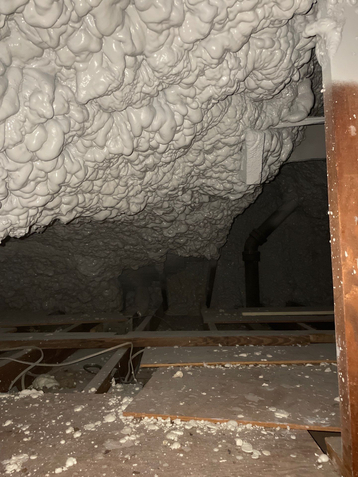 Attic Insulation using open cell spray foam by NYS Foam & Energy