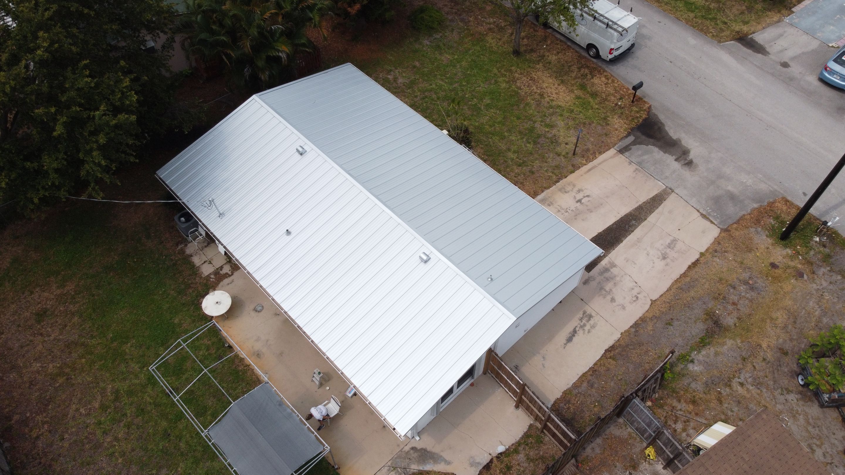 Residential Roofing Installation using 1" Nail strip metal roof by BLUES BROTHERS ROOFING