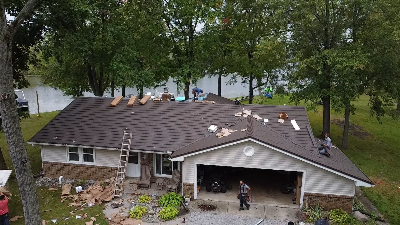 Metal Shake Shingle Roof on Loon Lake in Columbia City, Indiana by 4Ever Metal Roofing
