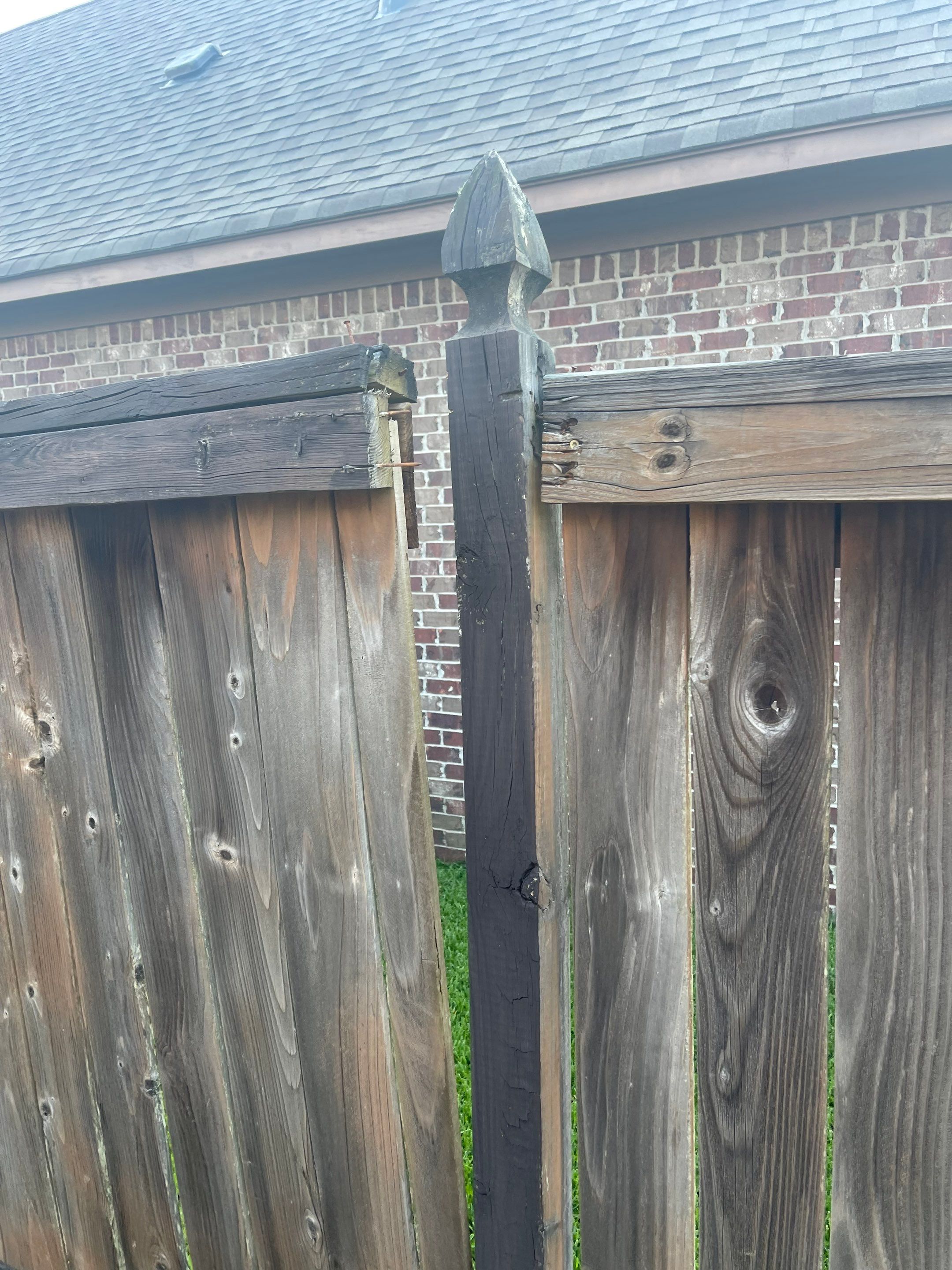 6ft Treated Pine Good Neighbor Fence 6x6 French Gothic Posts by Roberson Construction LLC