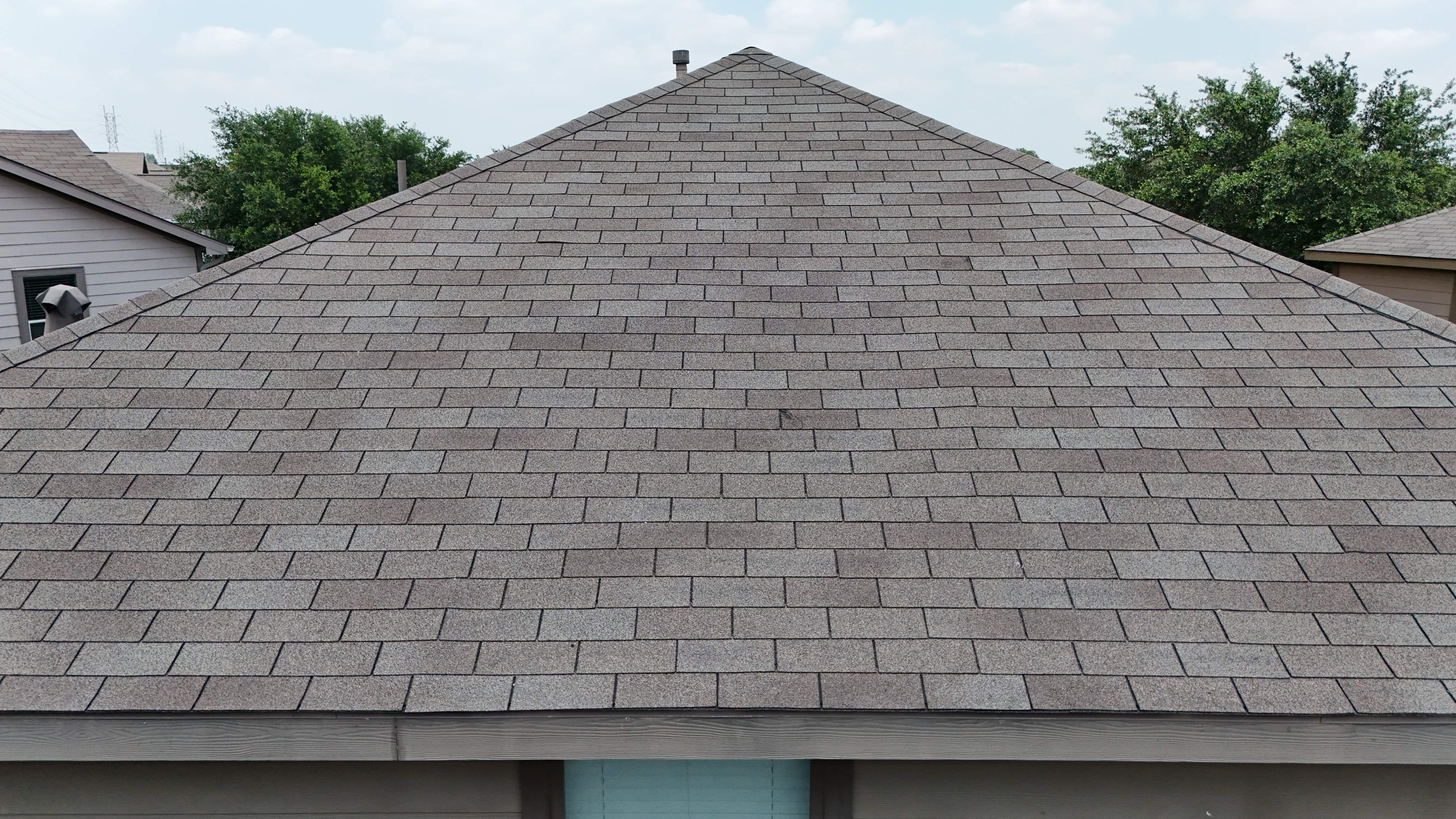 Charcoal Roof on Modern Farmhouse — Cypress, TX by PL Roofing & SB Roofing, LLC.