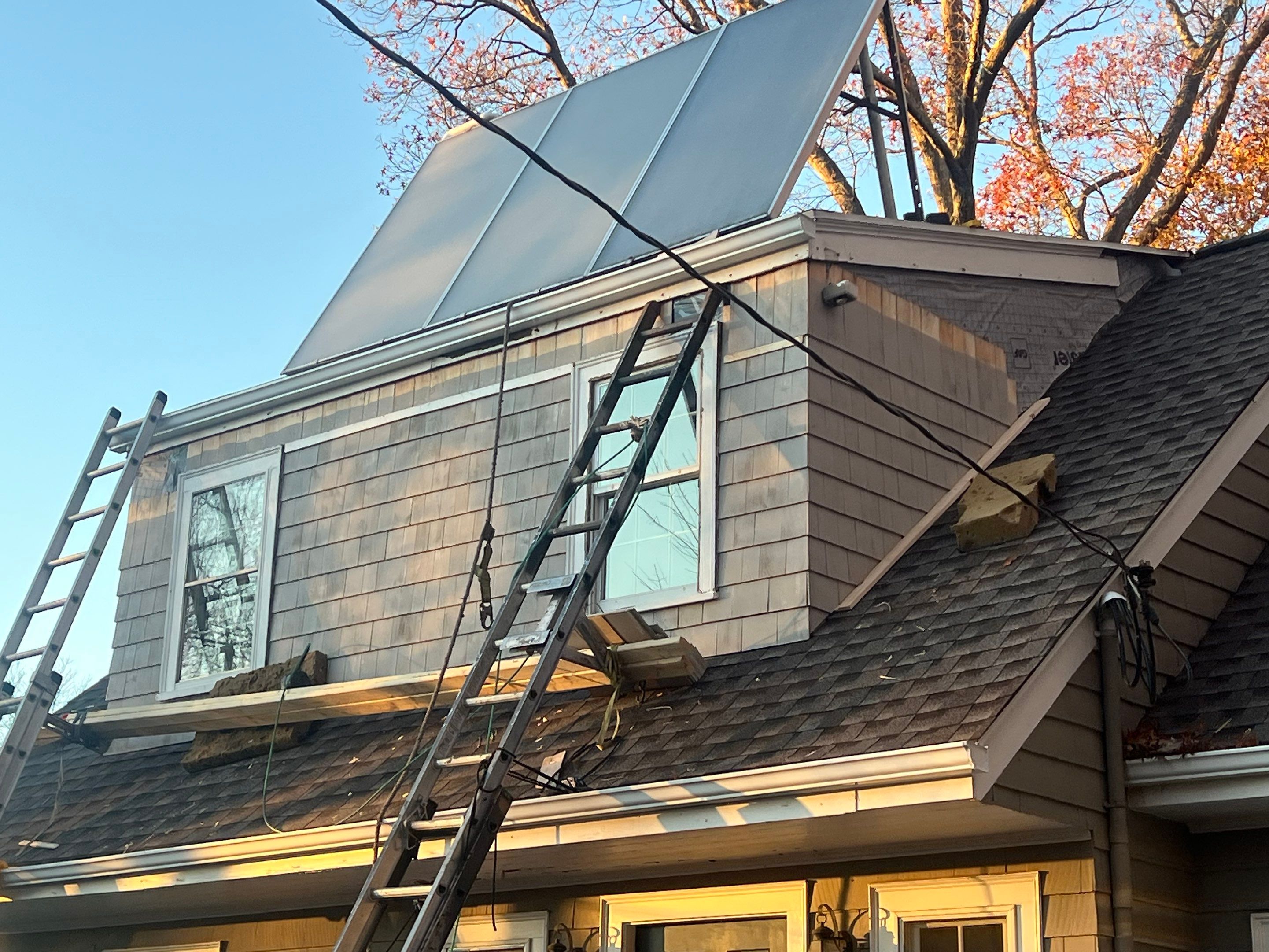 Lexington Complete EPDM Roof with Dormer Cedar Shake & Trim Restoration by Mighty Dog Roofing of Greater Middlesex County