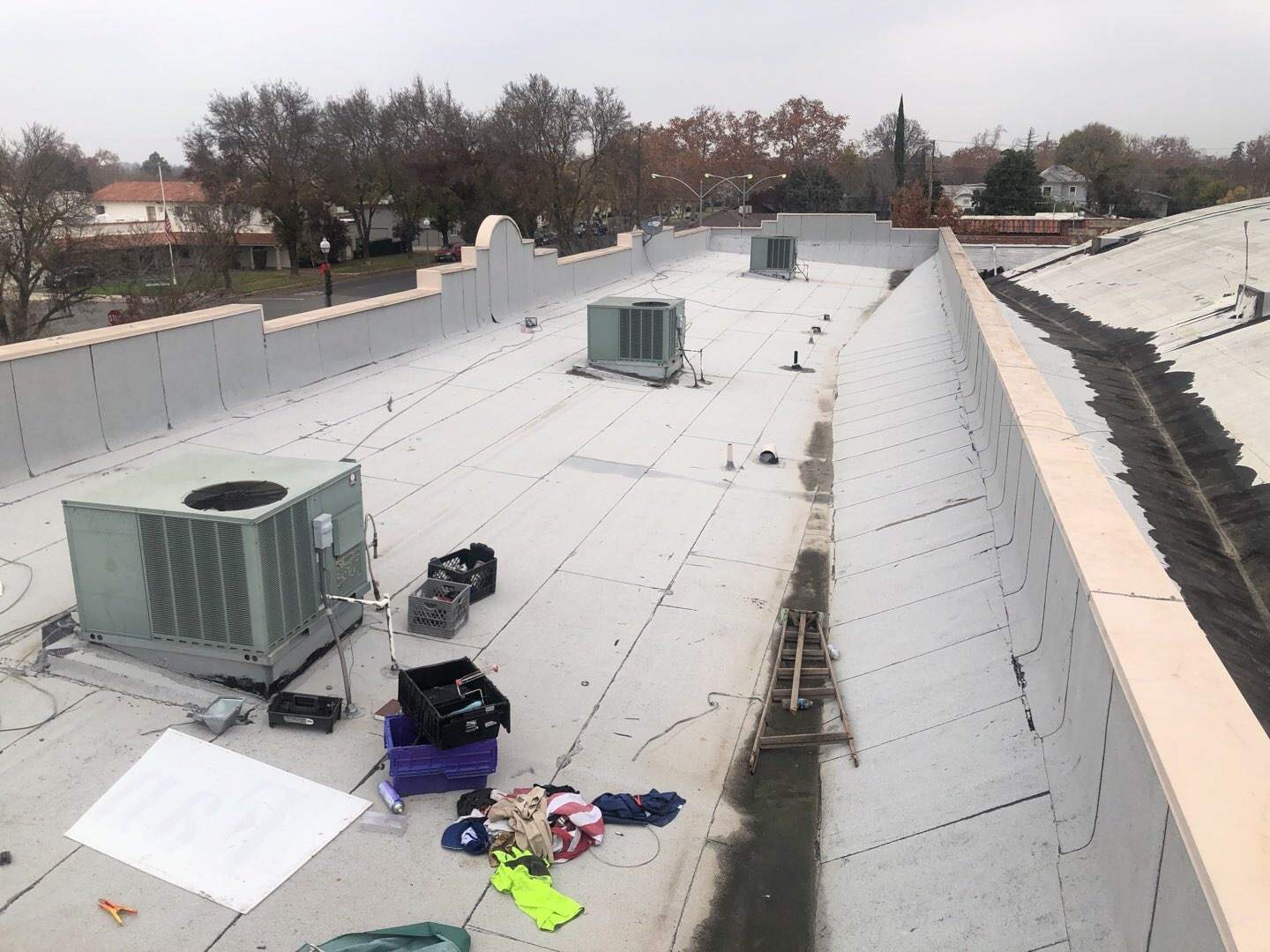 Spray foam and coatings using Conklin Benchmark/PUMA XL coatings and spray foam by Straight Edge Roofing Inc
