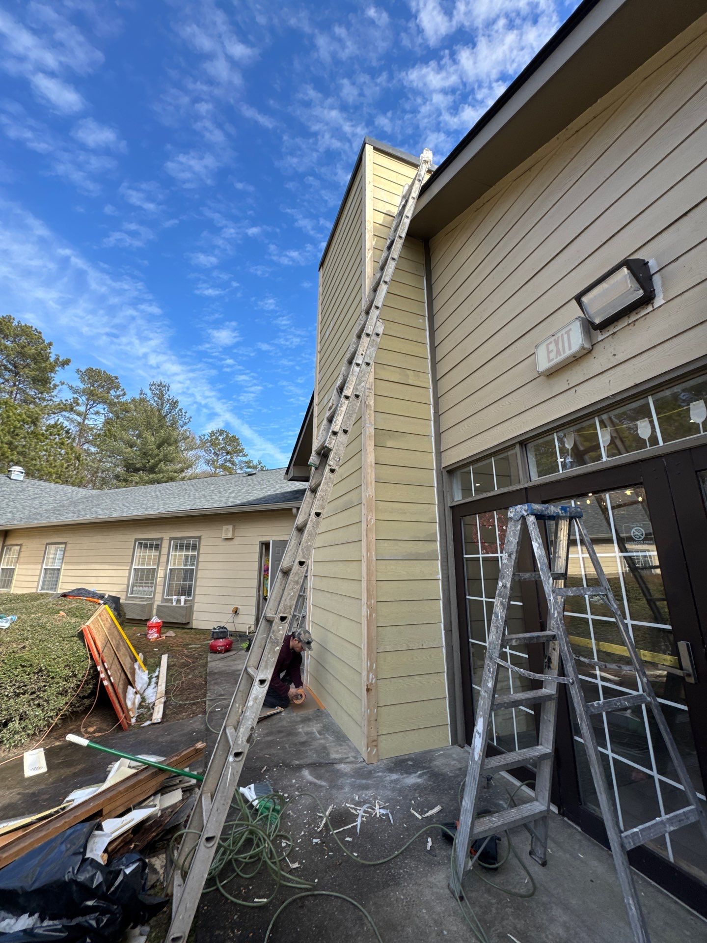 Chimney Siding Replacement & Restoration by PGP Surface Solutions, LLC