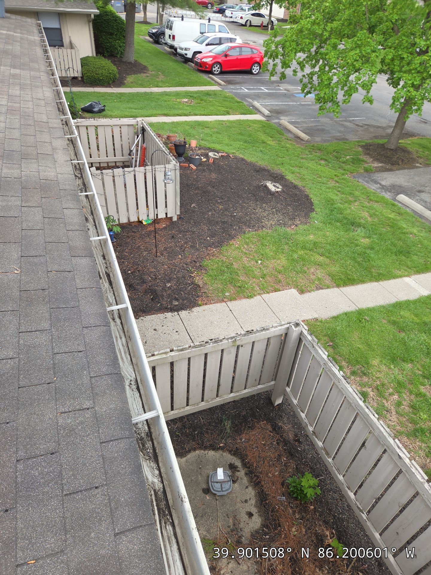 Commercial gutter cleaning Lafayette & West Lafayette after photo with clean gutters