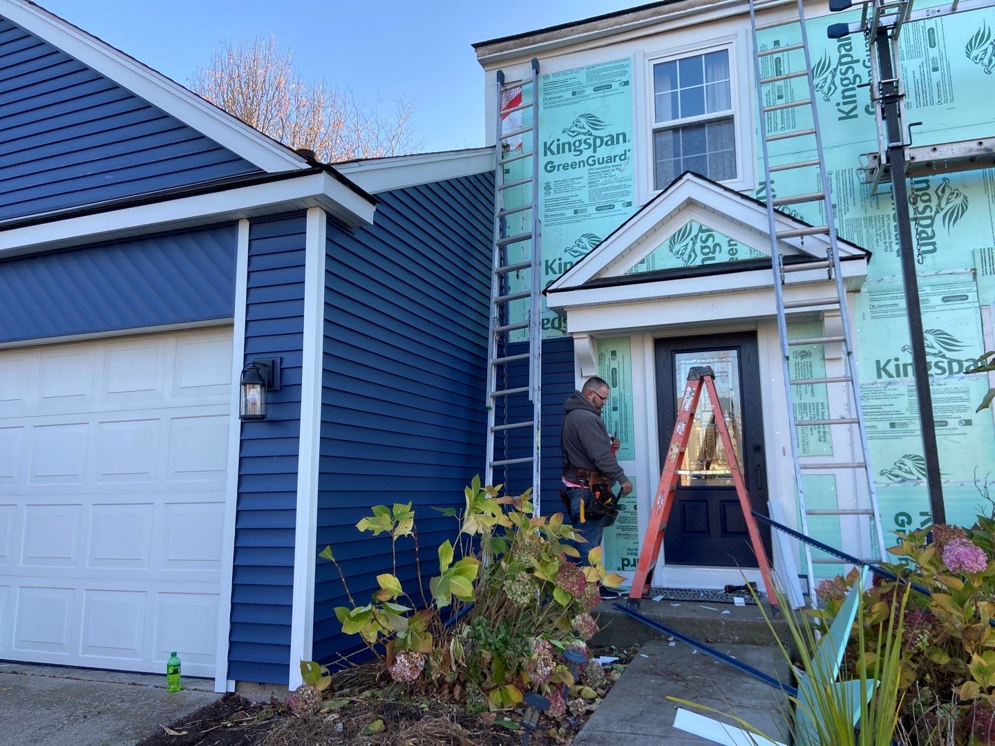Siding Replacement using Certainteed Restoration Classic D4 Midnight Blue by 180 Contractors