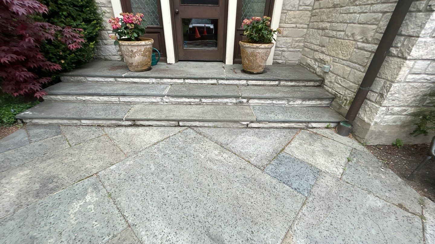Winnetka, IL bluestone patio cleaning by Northern Power Washing LLC.