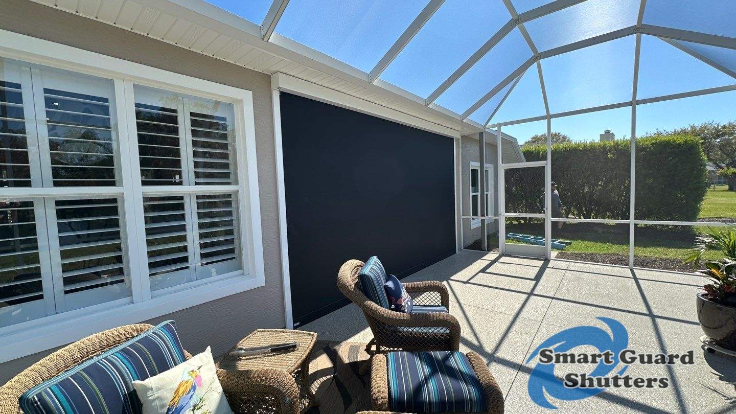 UltraShield Hurricane Screen in White/Black by Smart Guard Shutters