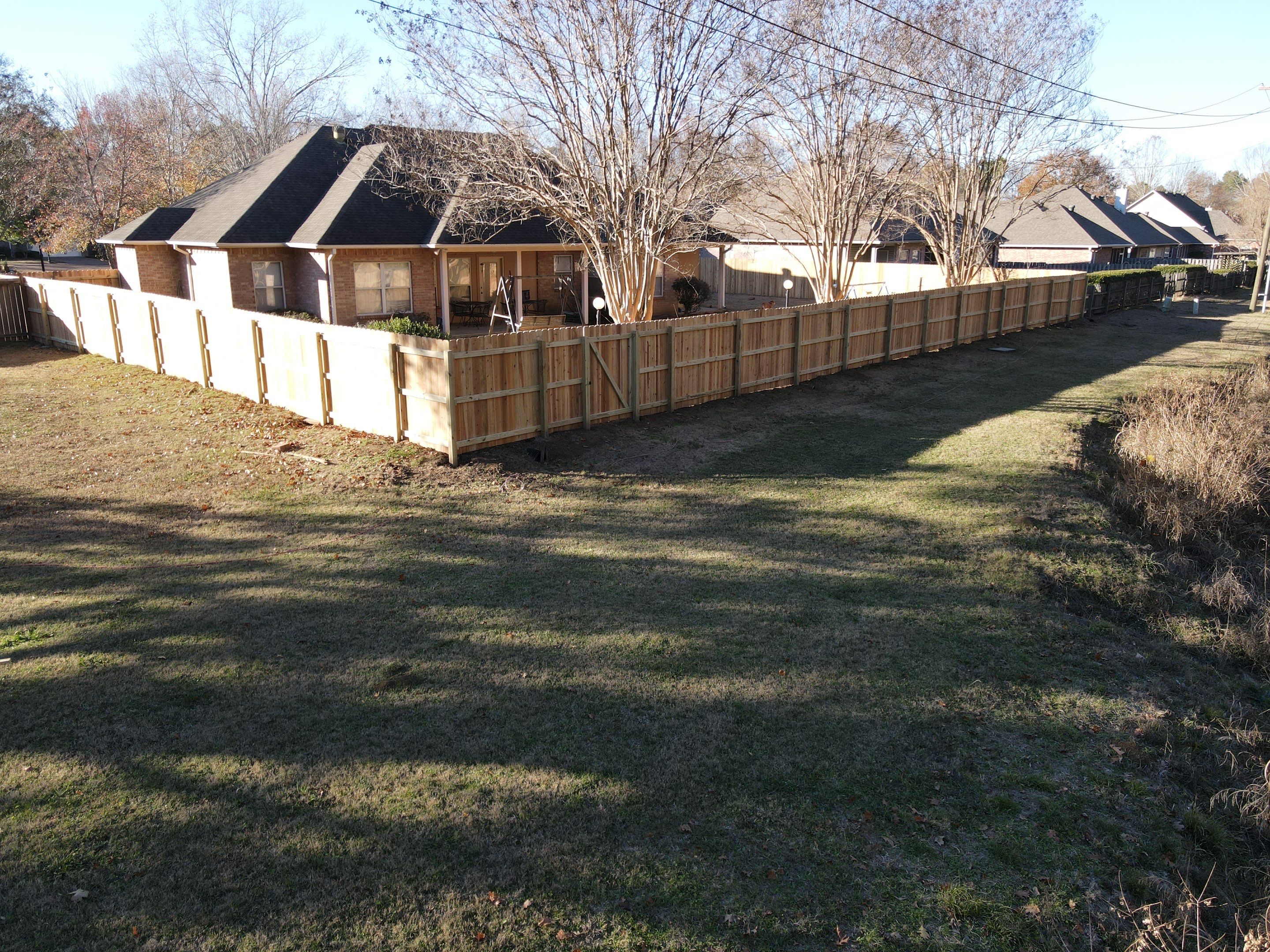 6ft Cedar Privacy Fence by Roberson Construction LLC