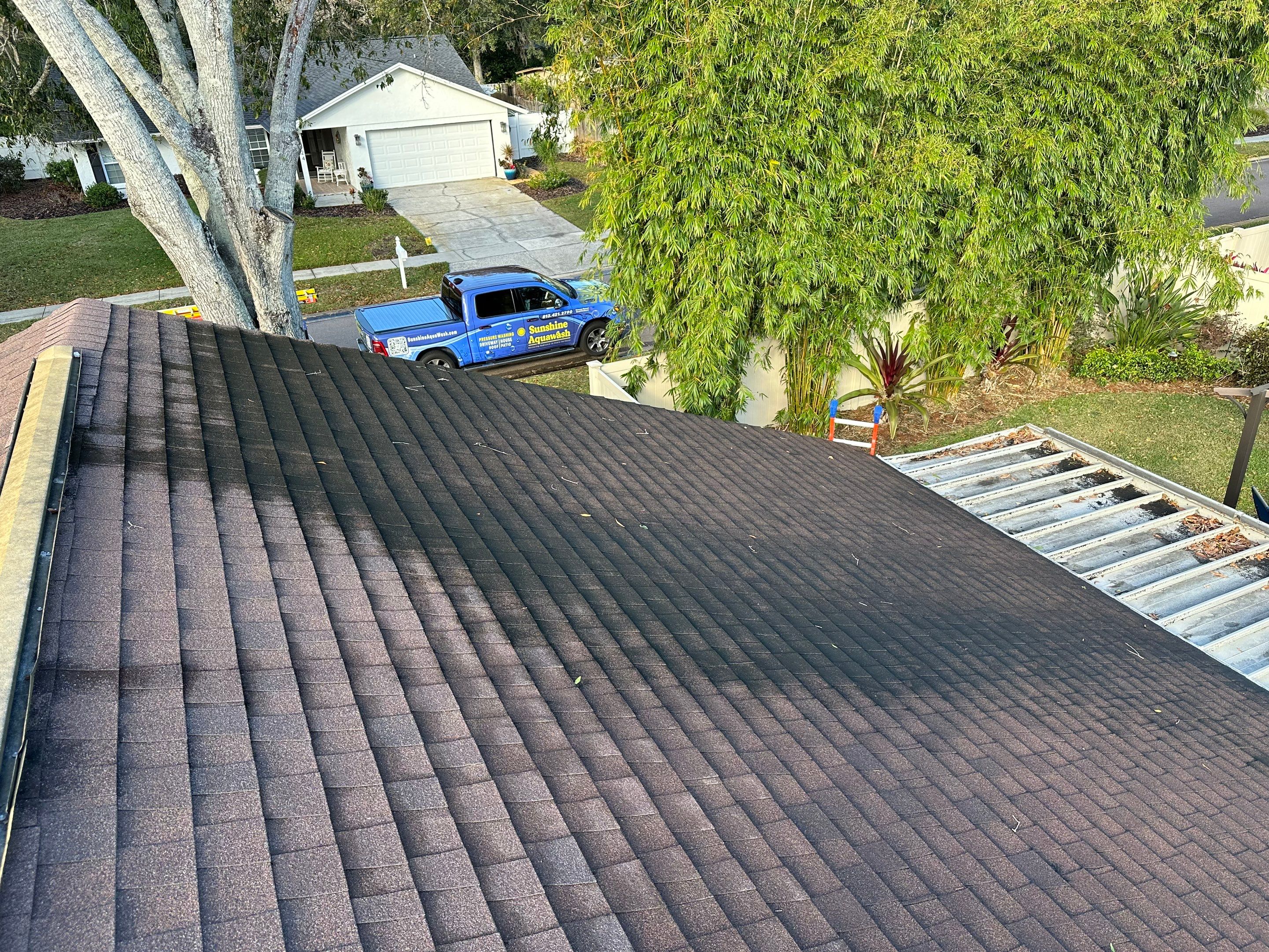 Roof Cleaning Service & Travertine Paver Cleaning by Sunshine AquaWash