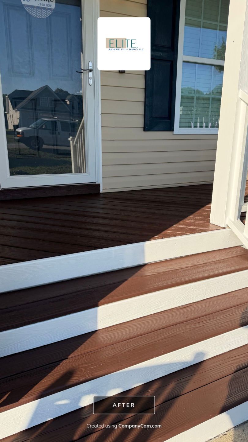 Front Porch Restoration in Angier NC | Before and After Porch Makeover by Elite Remodeling and Design LLC