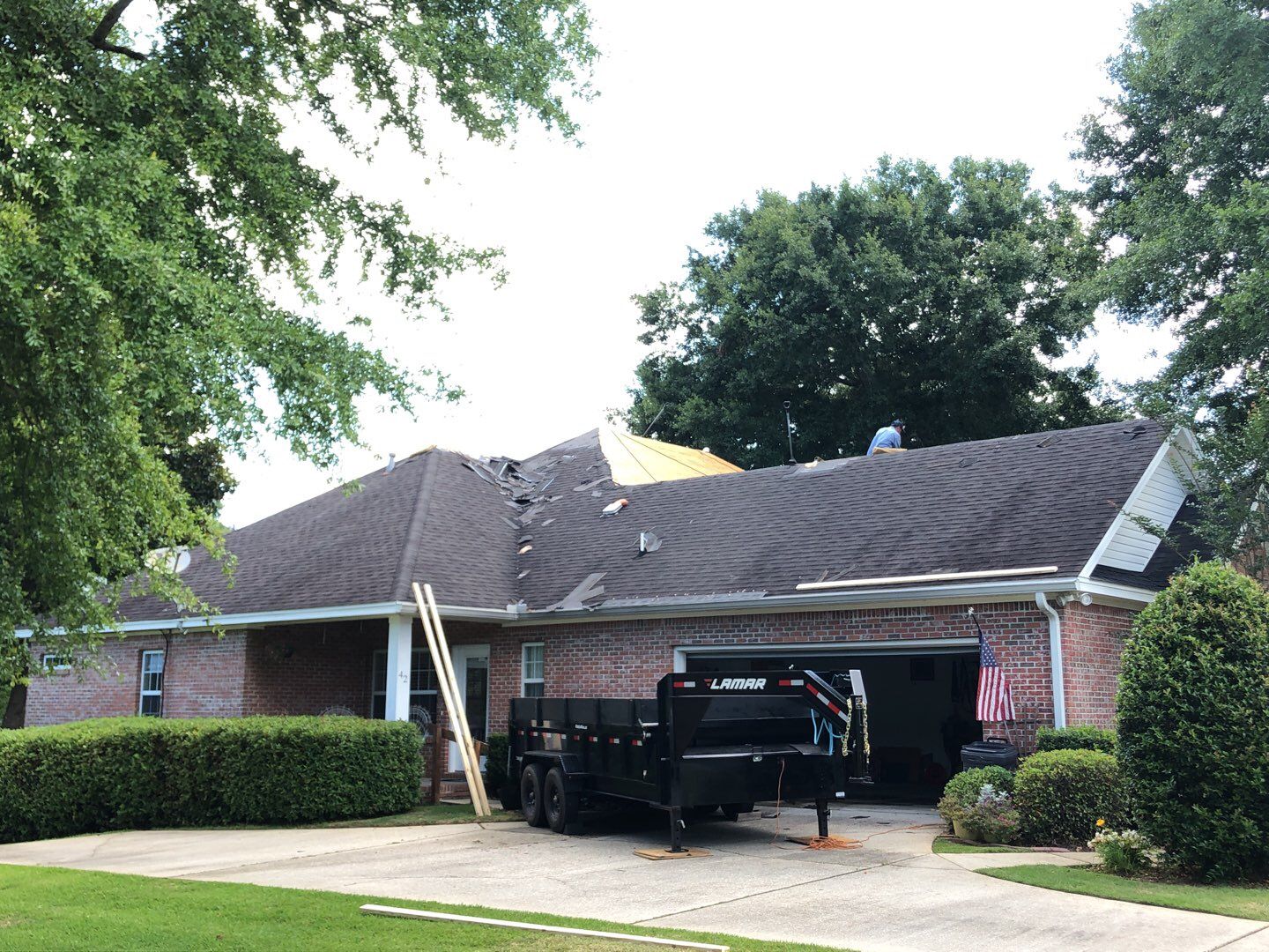 Residential Roofing Installation using Roof Replacement by American Roofing & Construction LLC