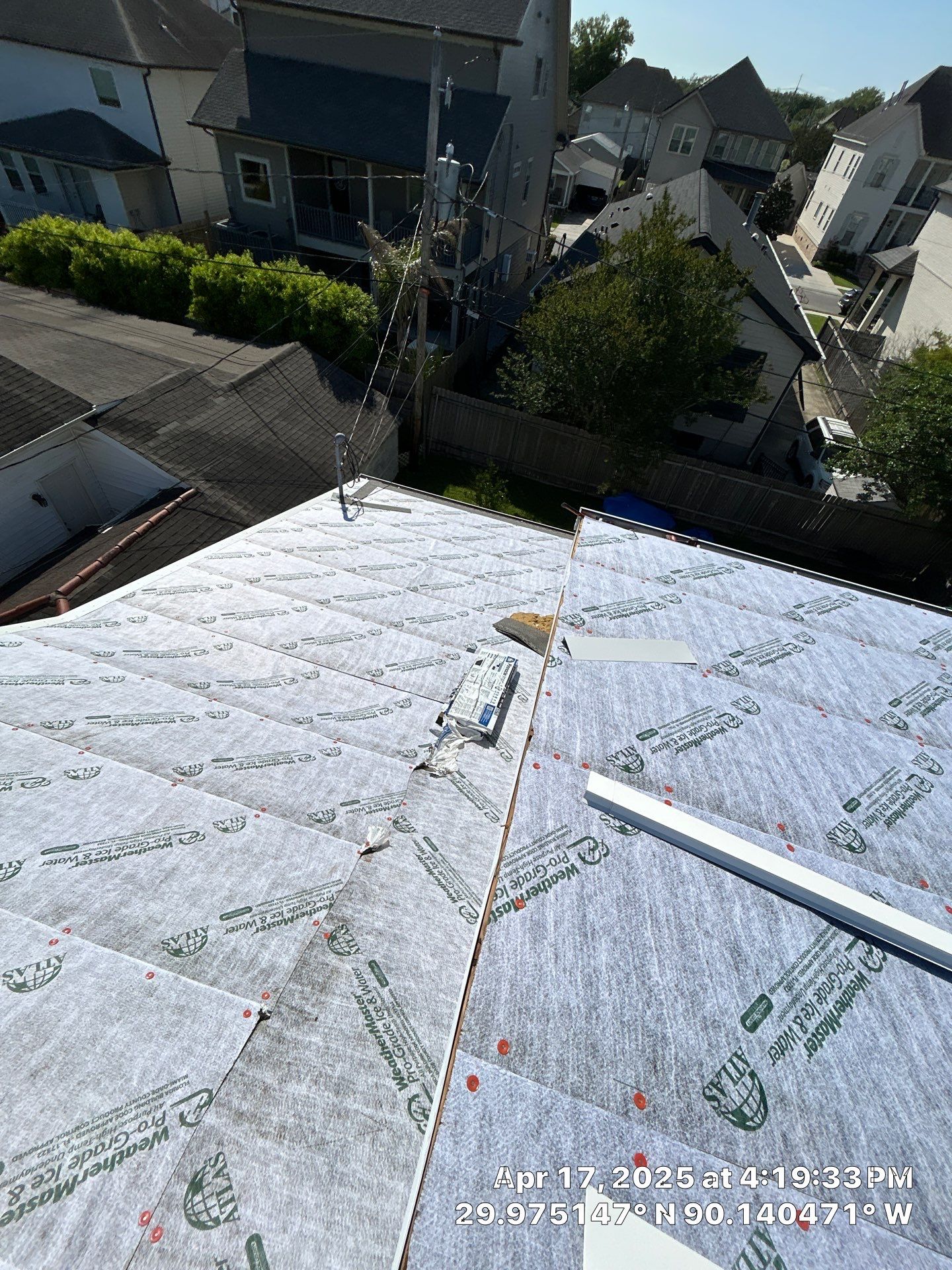 Project in Metairie by Robertson Roofing & Siding Inc