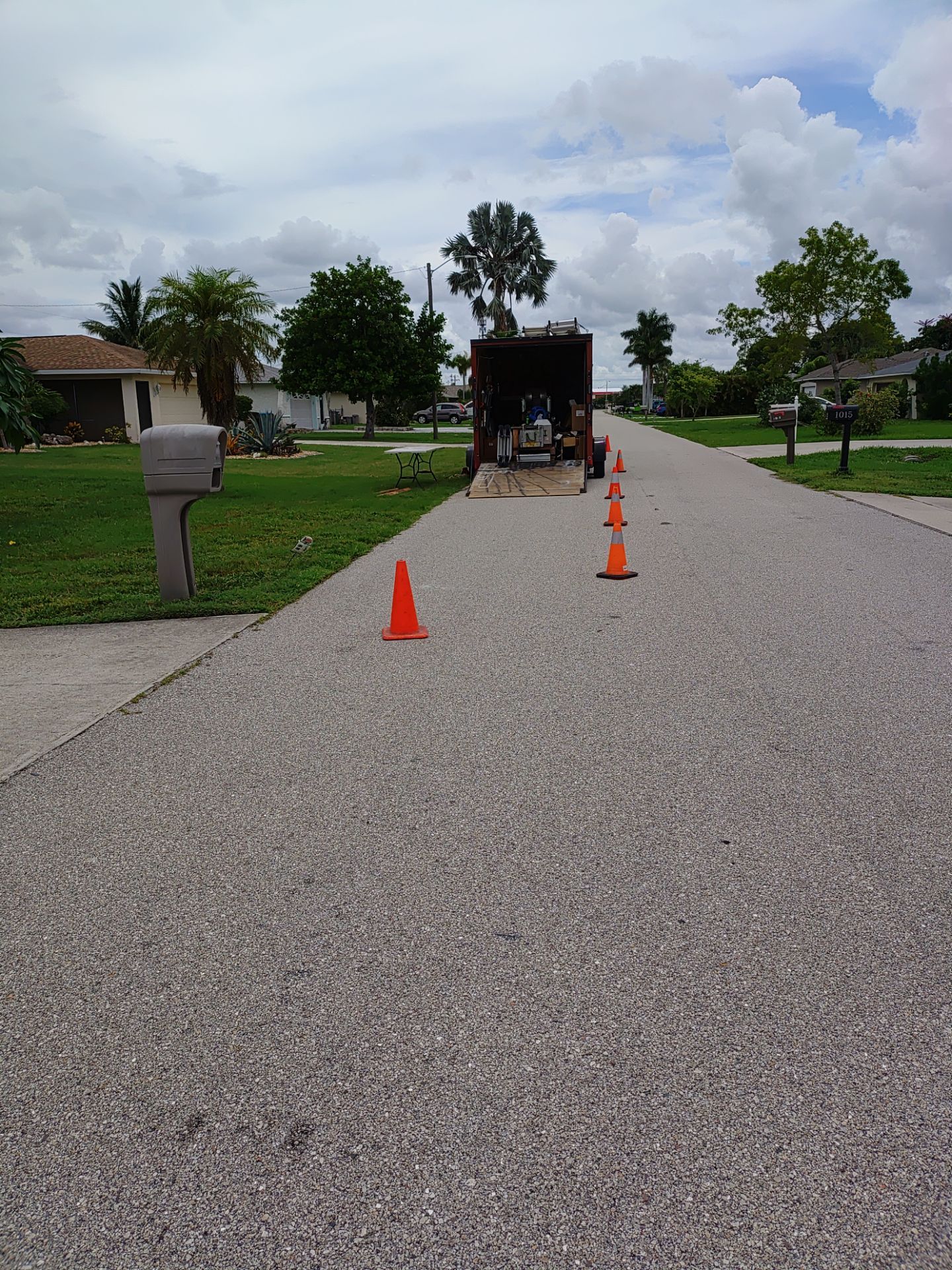 Replace gutter using White Down Spouts in Cape Coral FL by Gutter Professors