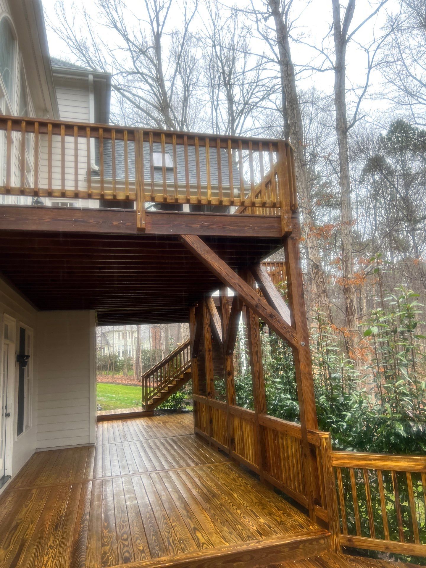 Multi level Deck coated with Wood Sealant by DuraSeal