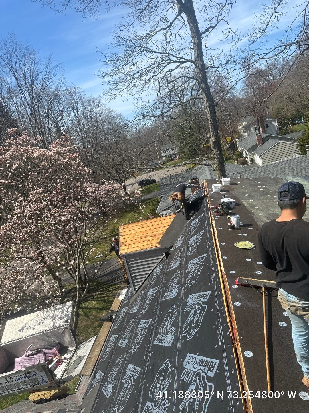 Residential Roofing Installation using Tamko Slatestone gray by A Plus Exterior