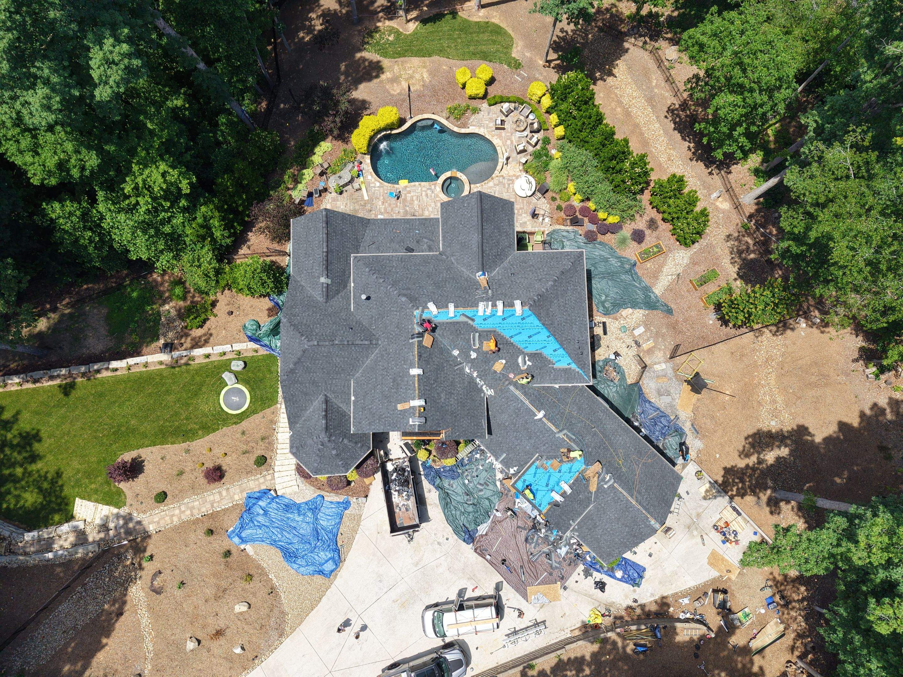 Residential Roofing Installation using TAMKO Titan XT Rustic Black by RISE Roofing & Restoration, LLC