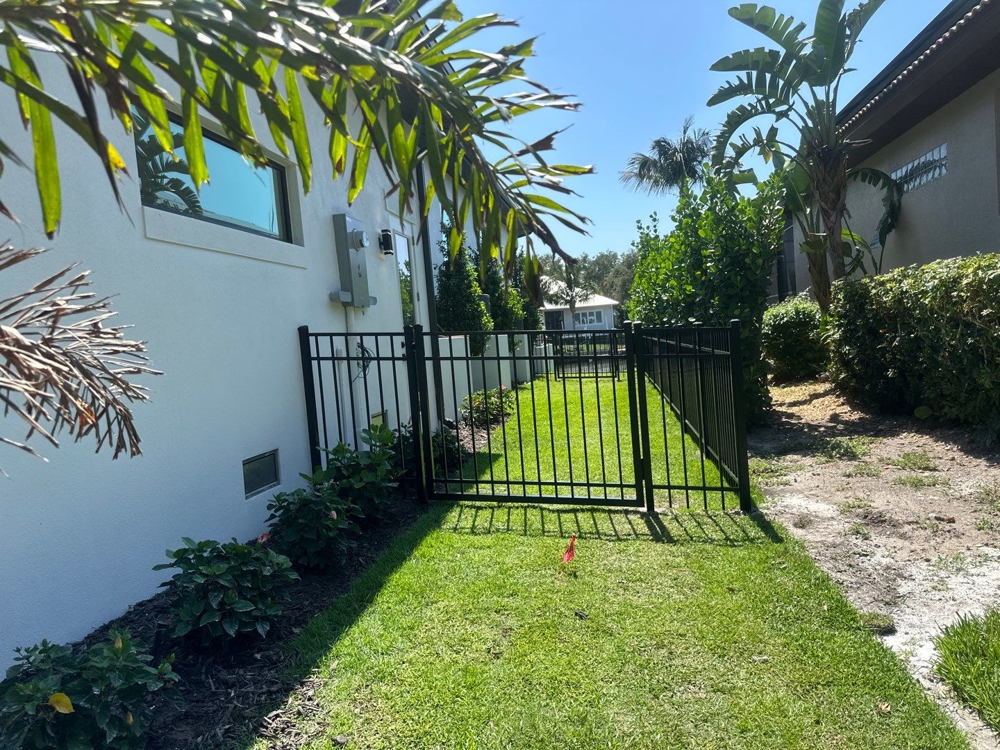 Aluminum Fence Installation using Black 3 Rail Aluminum Fence by Asap fence and gates, LLC