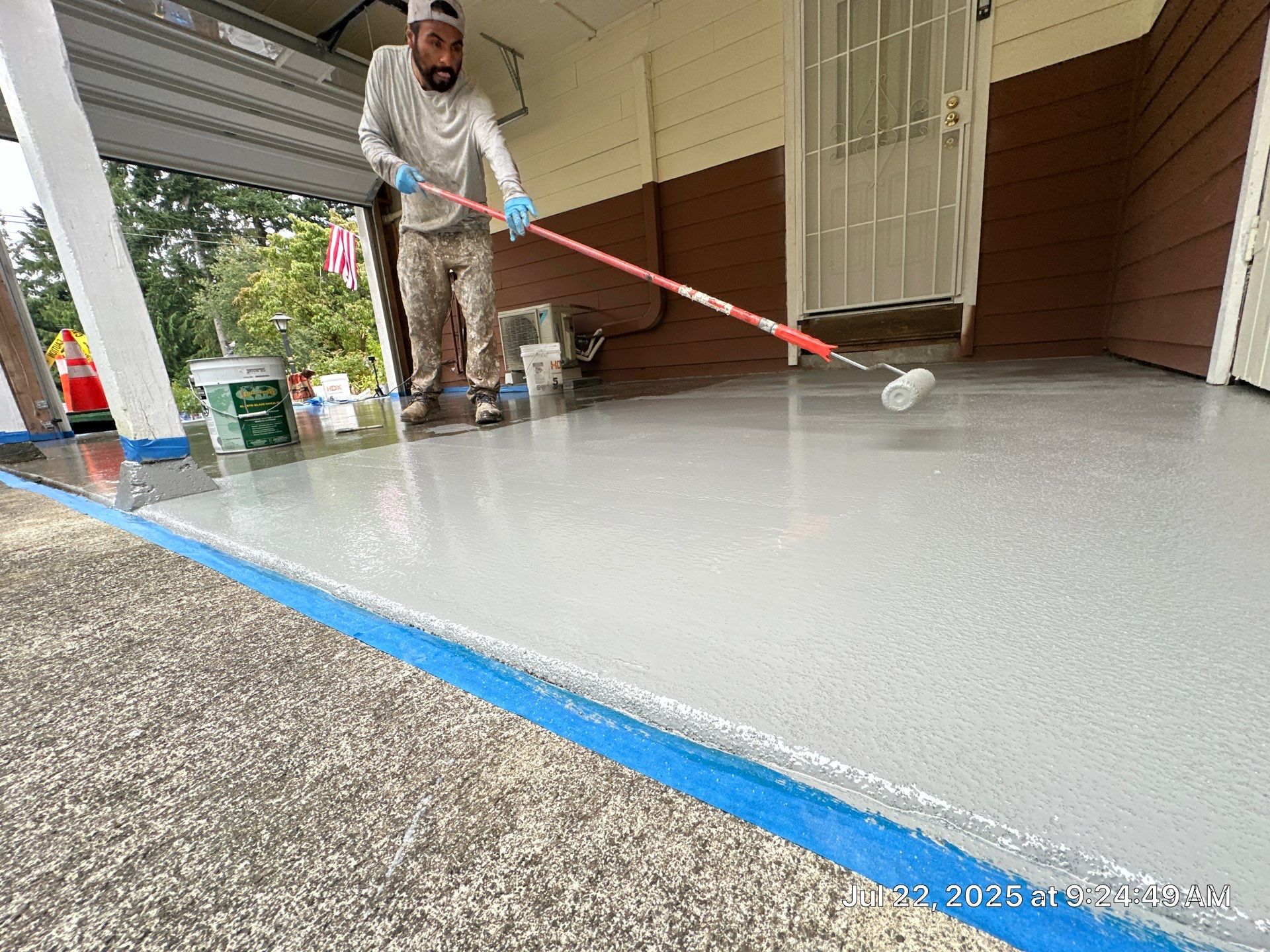 Concrete Garage Epoxy Paint Finish | Everett by Jireh Asphalt & Concrete Inc 
