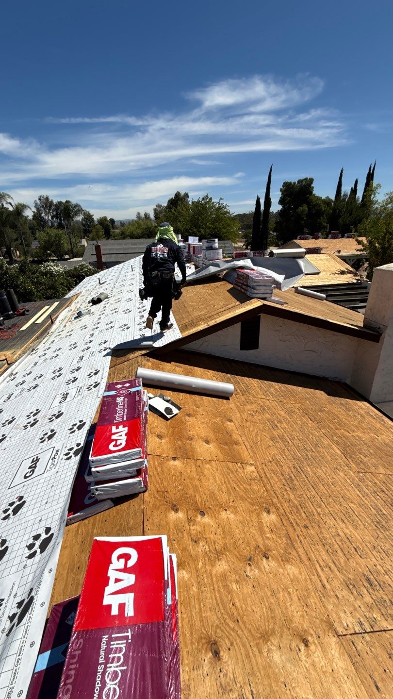 GAF Timberline Asphalt Shingle Roof Replacement in Ramona by Reliable Roofing San Diego Inc.