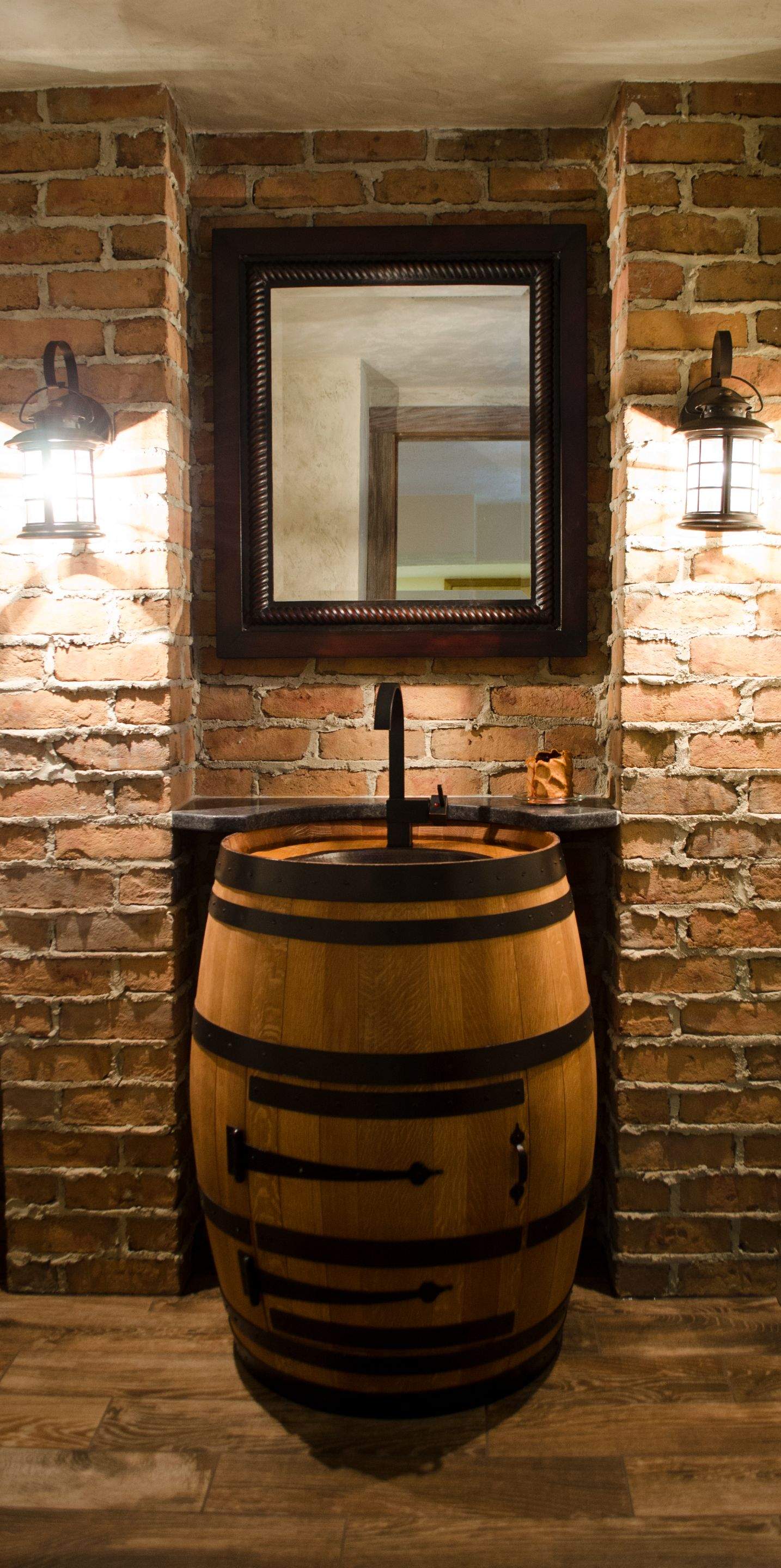 Wine Cellar Bathroom by Zengel Group