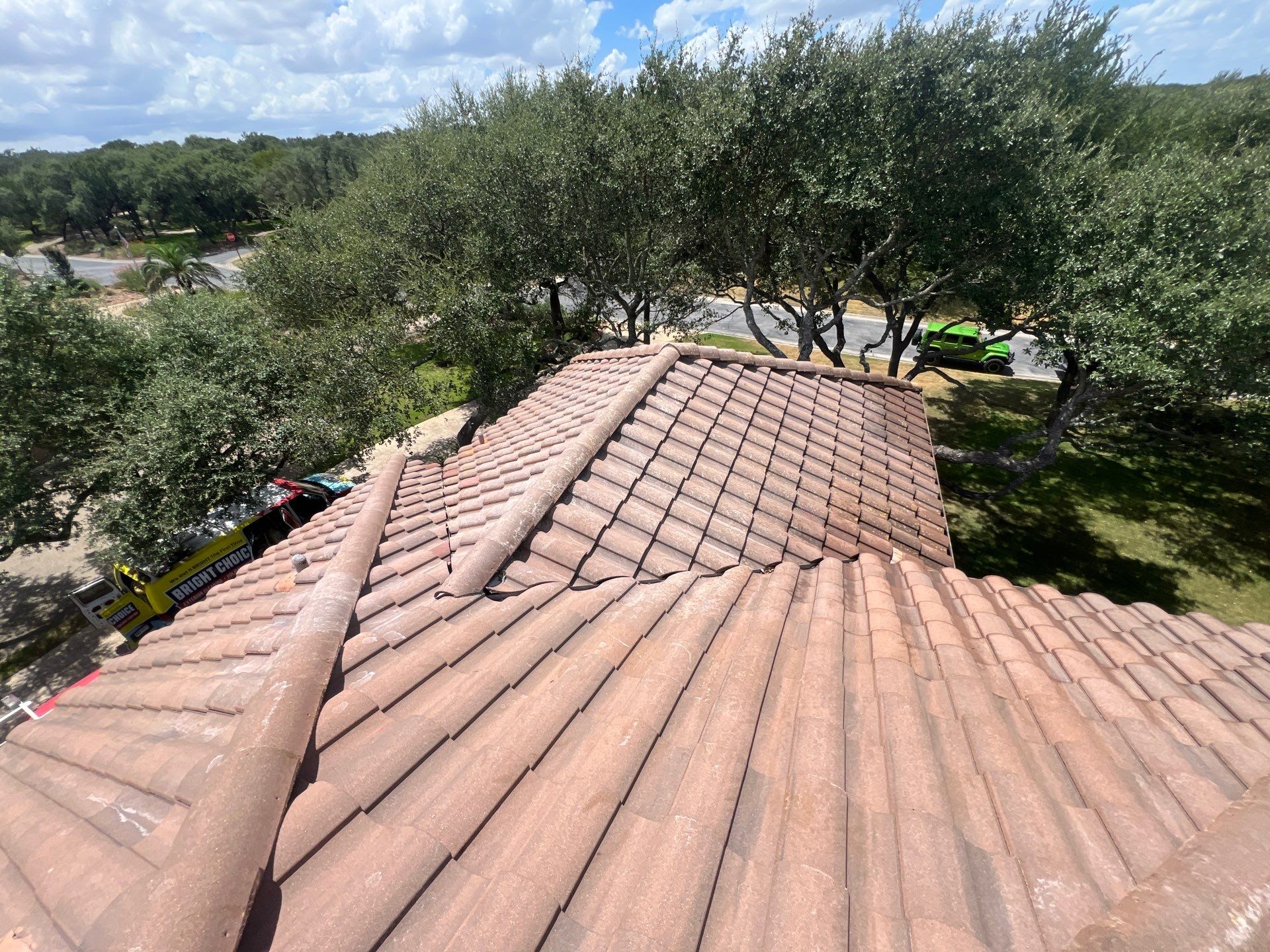 Tile Roof Wash Project in Garden Ridge by Bright Choice