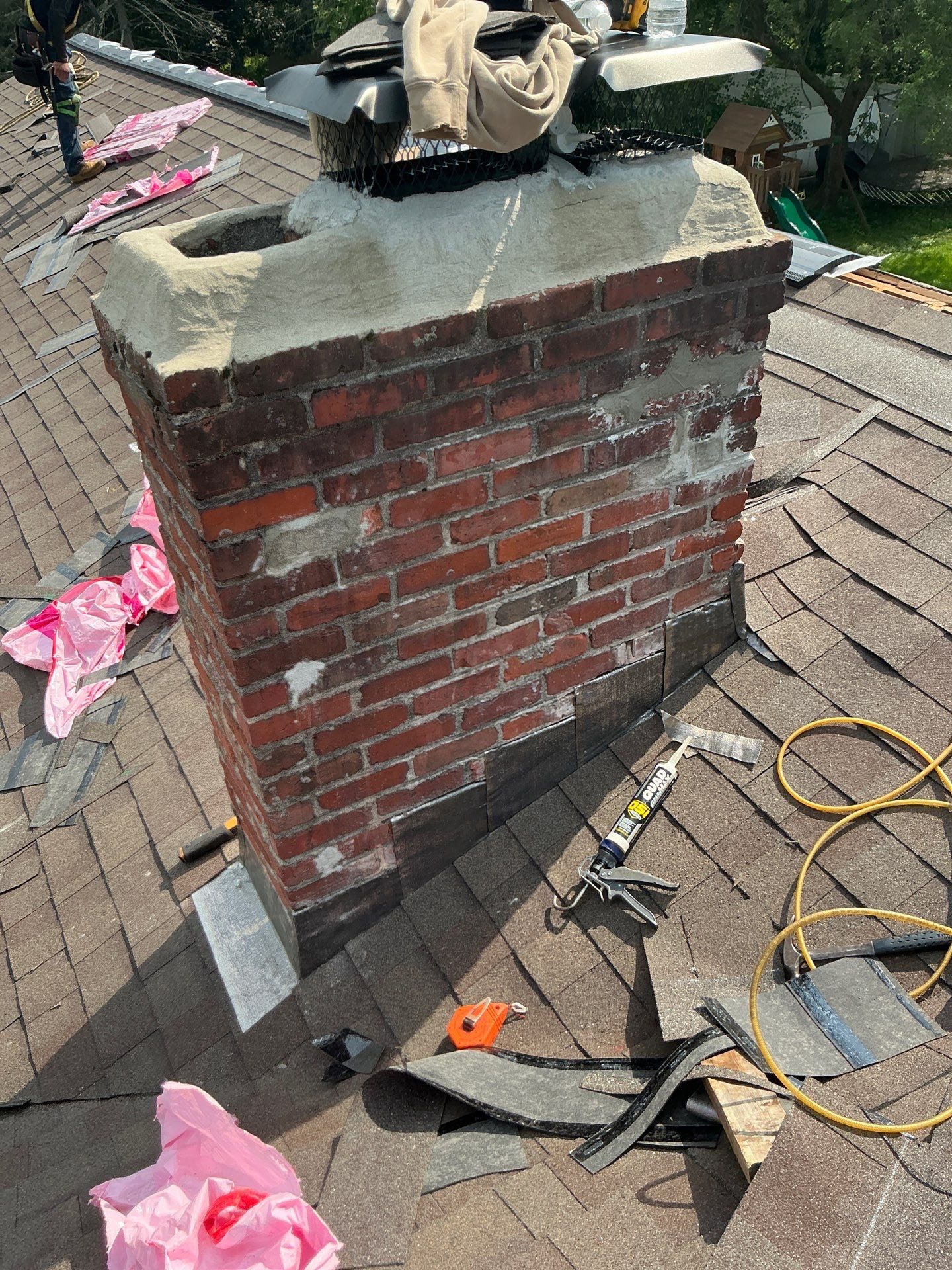 Full Roof Replacement & Chimney Repair – Onyx Black, MA by Mighty Dog Roofing of Greater Middlesex County