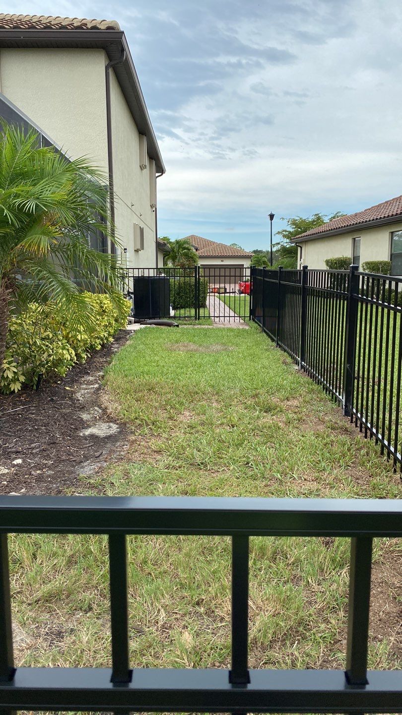 Aluminum Fence Installation using Black 3 Rail Aluminum Fence by Asap fence and gates, LLC