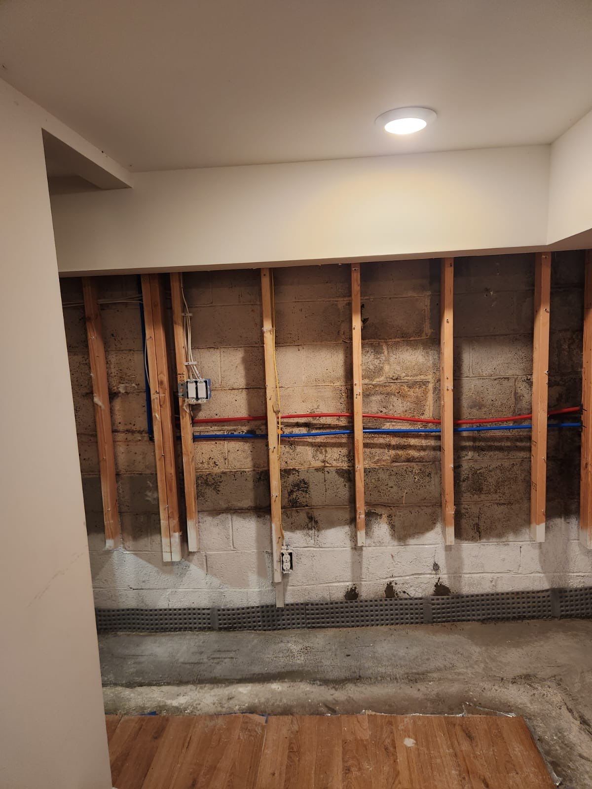 Interior French Drain & Wall Vapor Barrier Boonton NJ by Pure Service Pro, LLC 