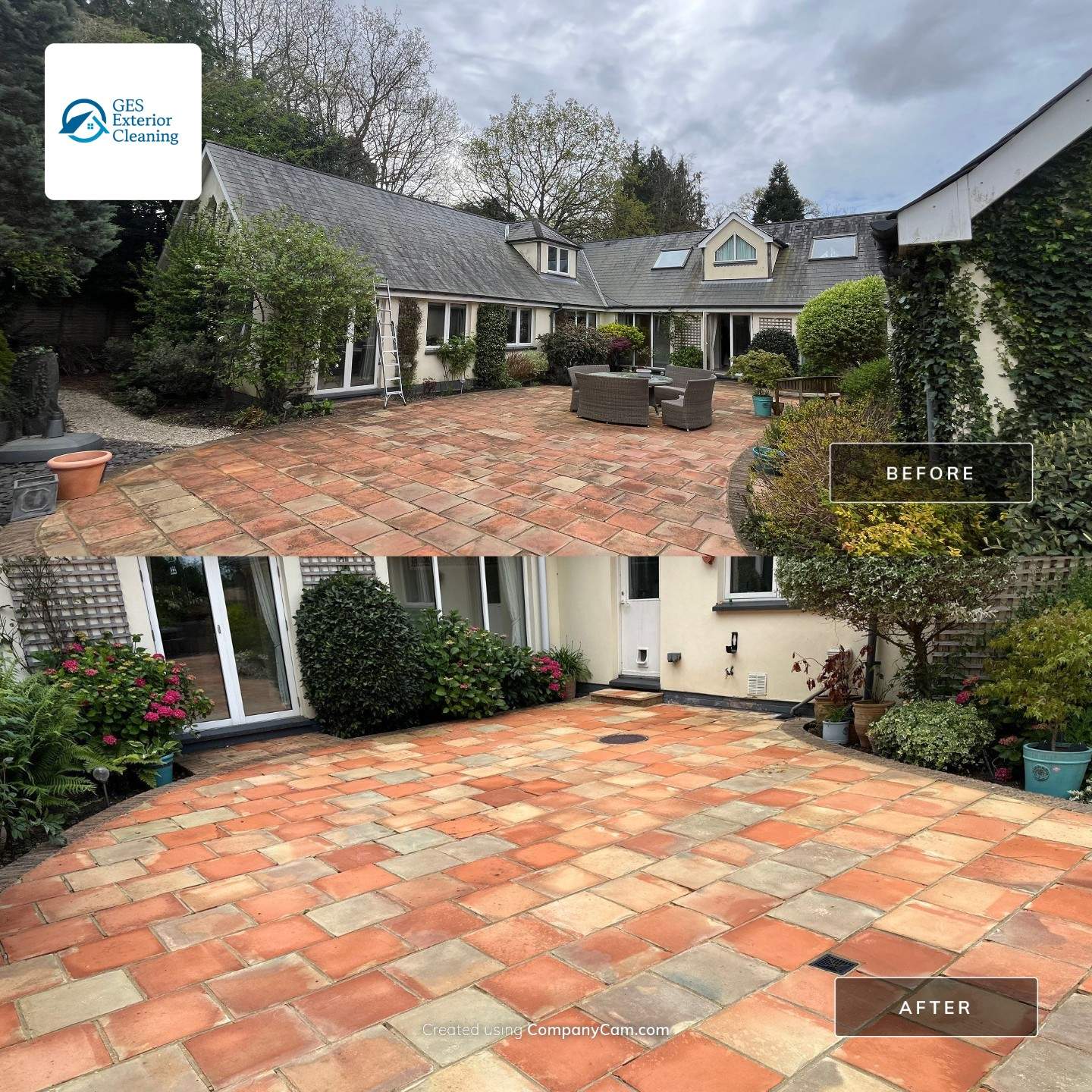 Roof and Patio Cleaning using Honda 15lpm Low Pressure Washing Machine by Ges Exterior Cleaning ltd