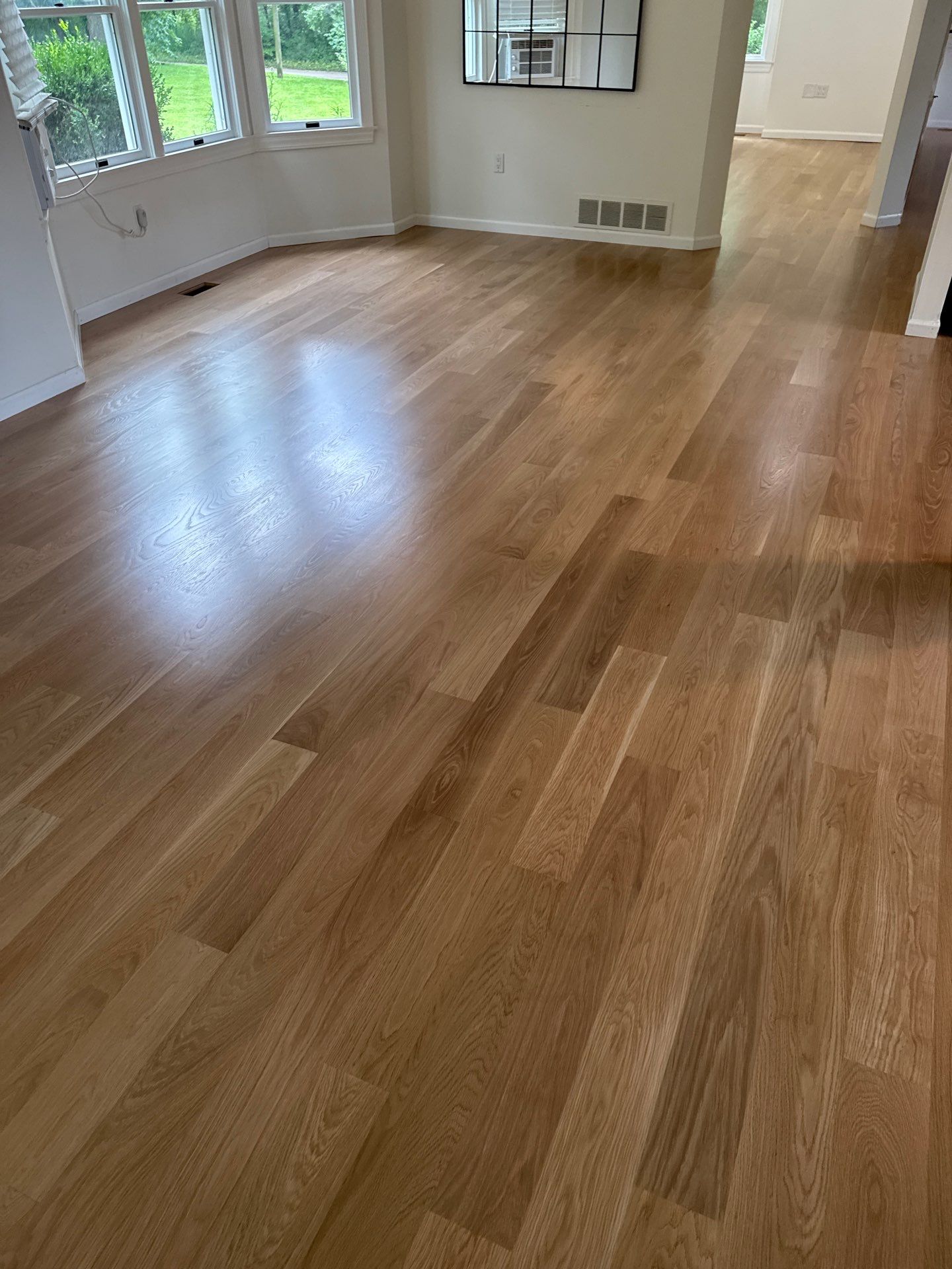 Farmhouse engineered white oak by Ann Arbor Hardwoods